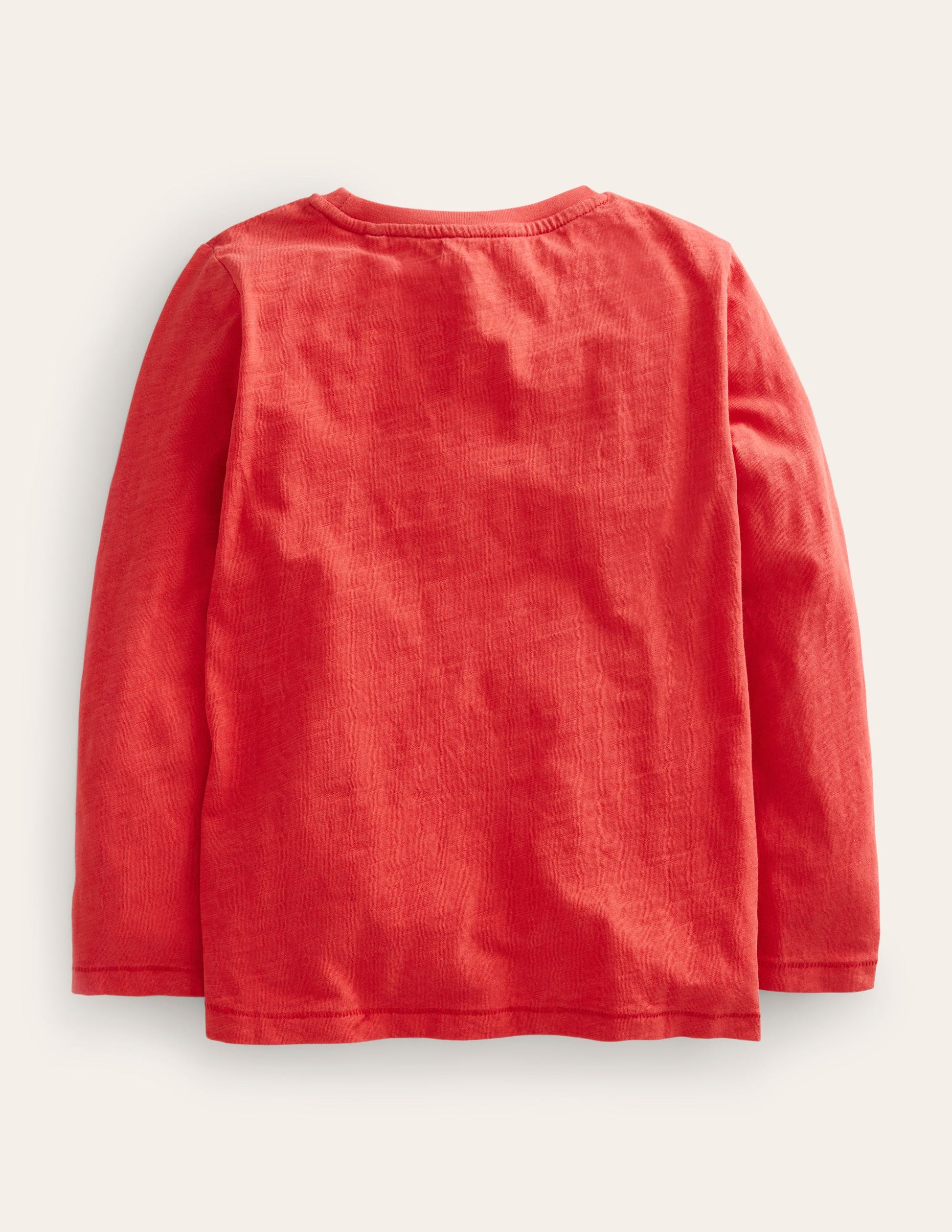 Long-sleeved Washed T-shirt-Rockabilly Red-2