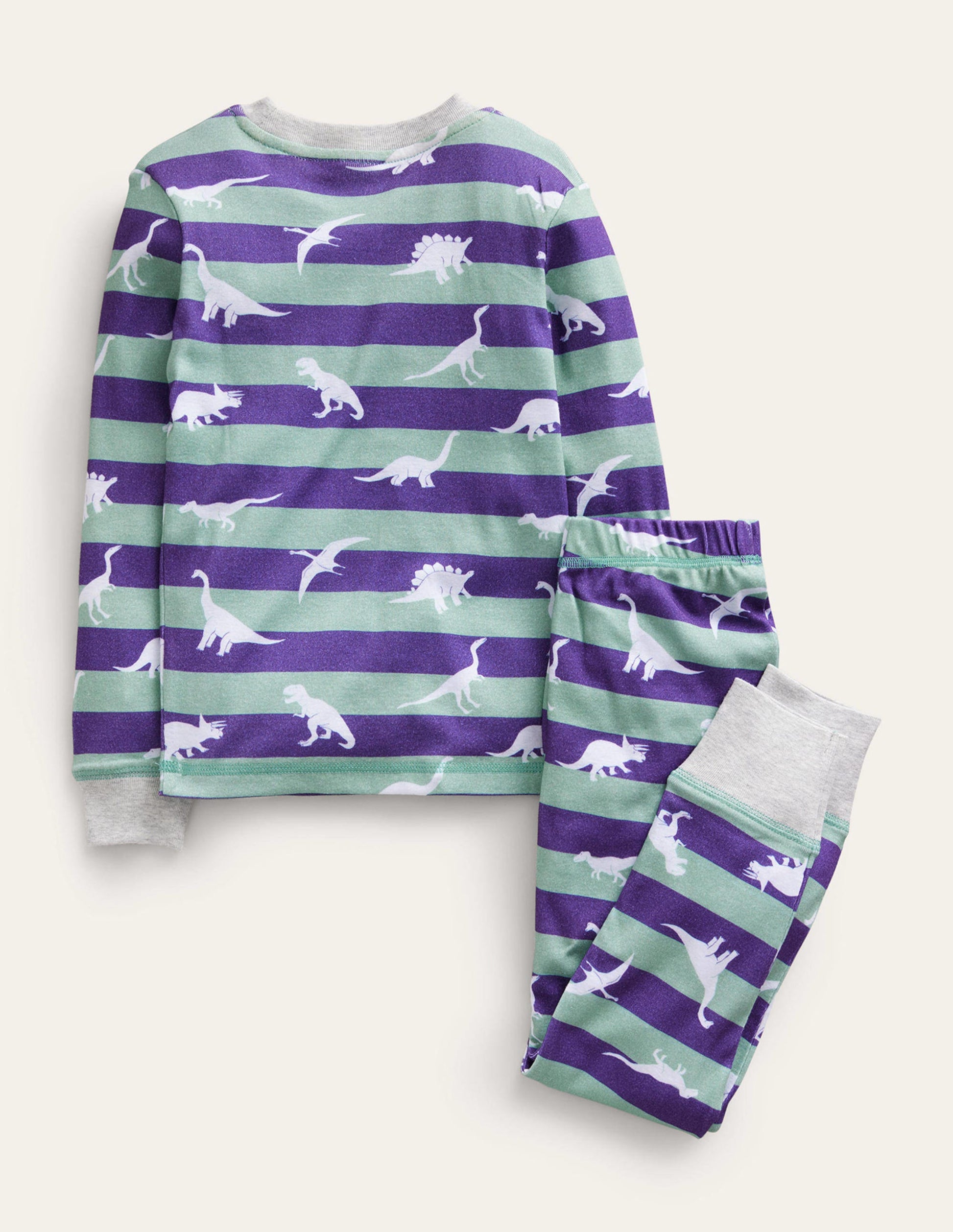 Single Glow-in-the-dark Pyjama-Green Smoke Dinosaurs-2