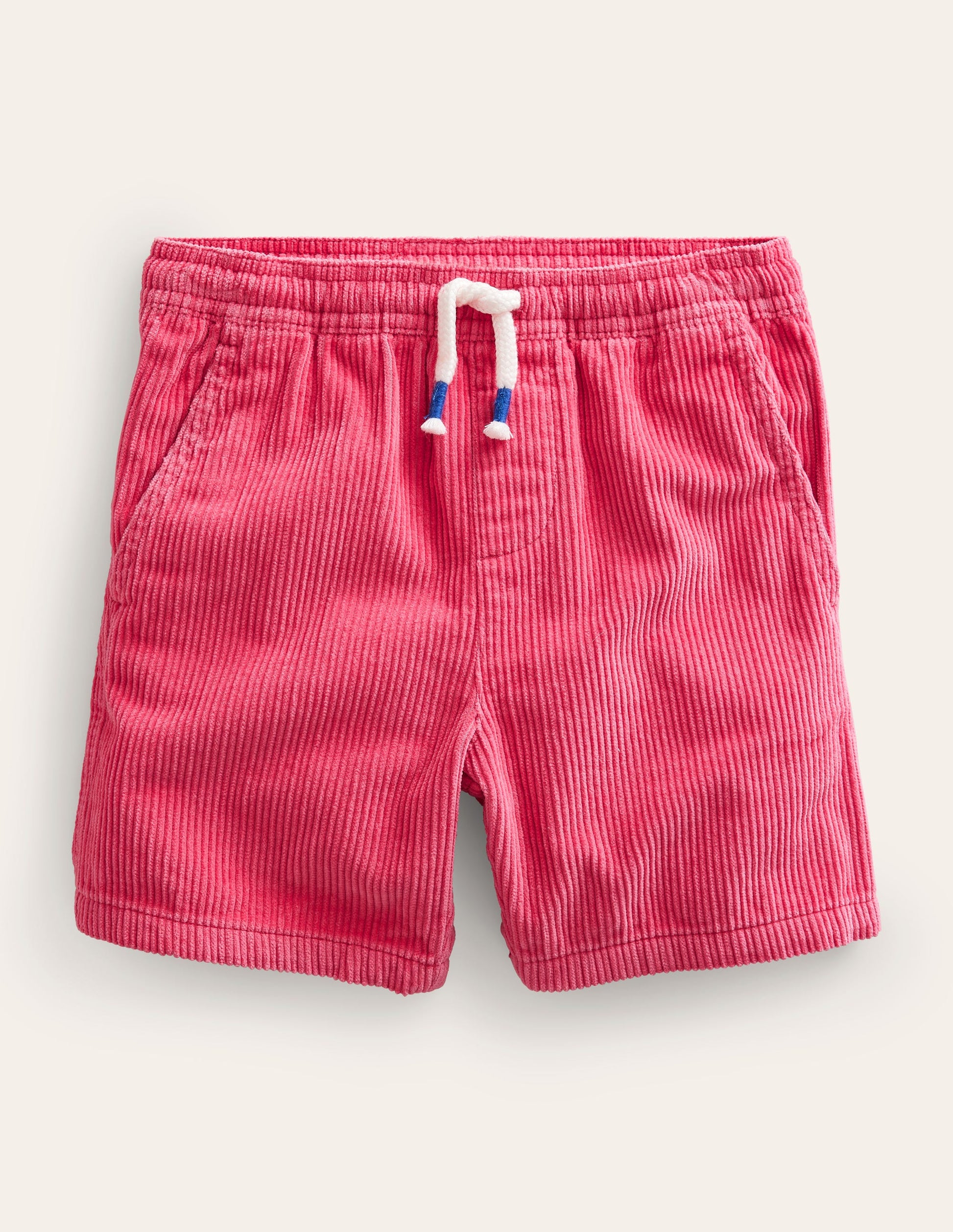 Retro Cord Shorts-Rose Red-1
