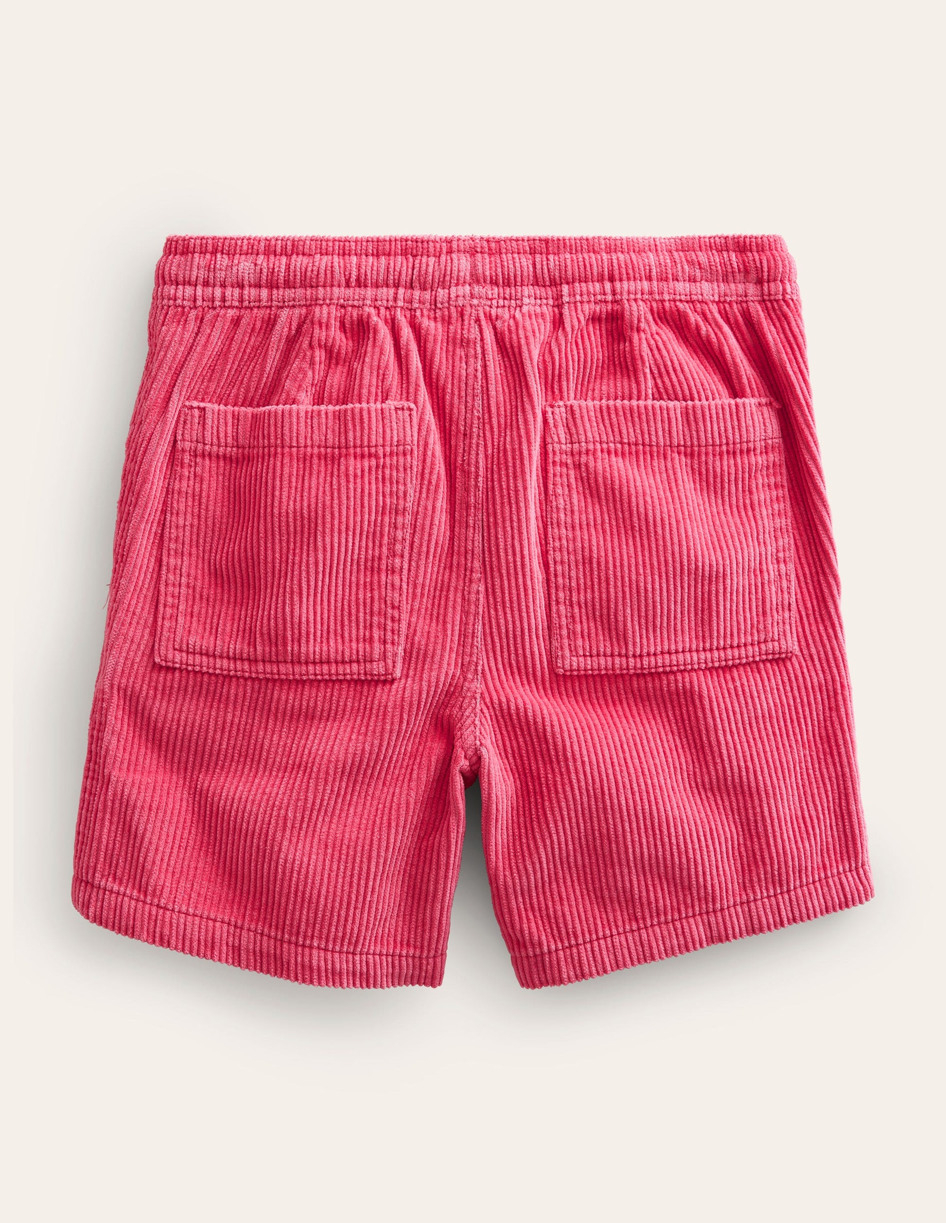 Retro Cord Shorts-Rose Red-2