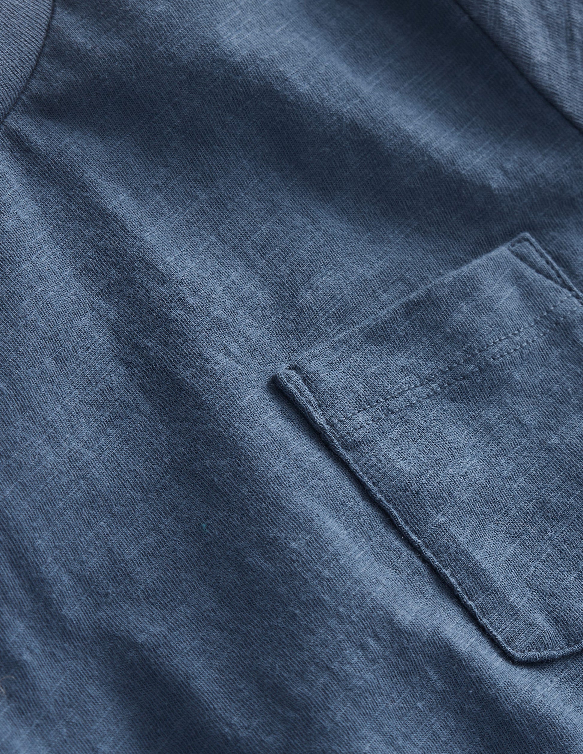 Washed Slub T-shirt-Robot Blue-3