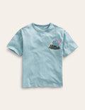 Front & Back T-shirt-Tourmaline Blue Mountain