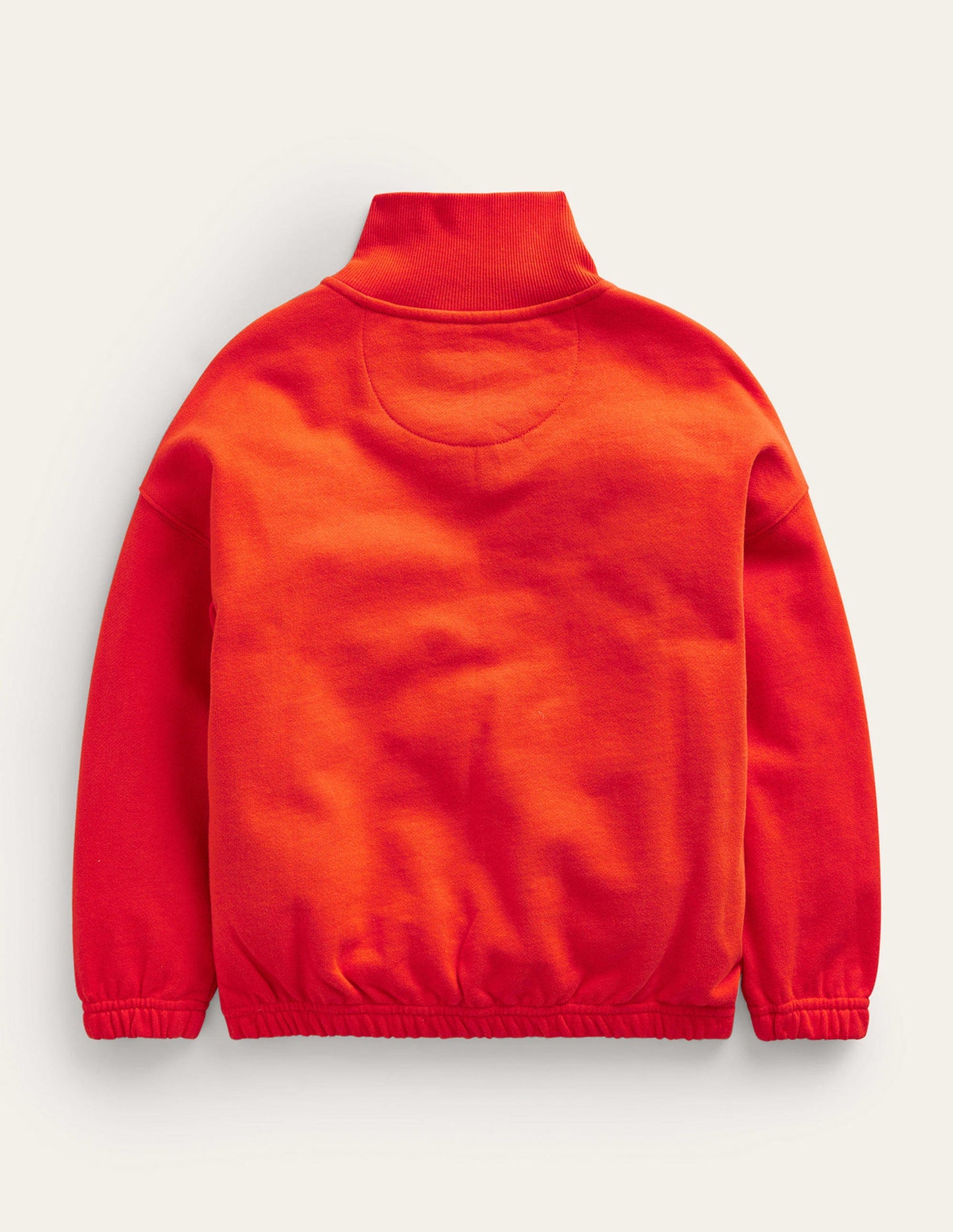 Colourblock Half Zip Sweat-Dahlia Red