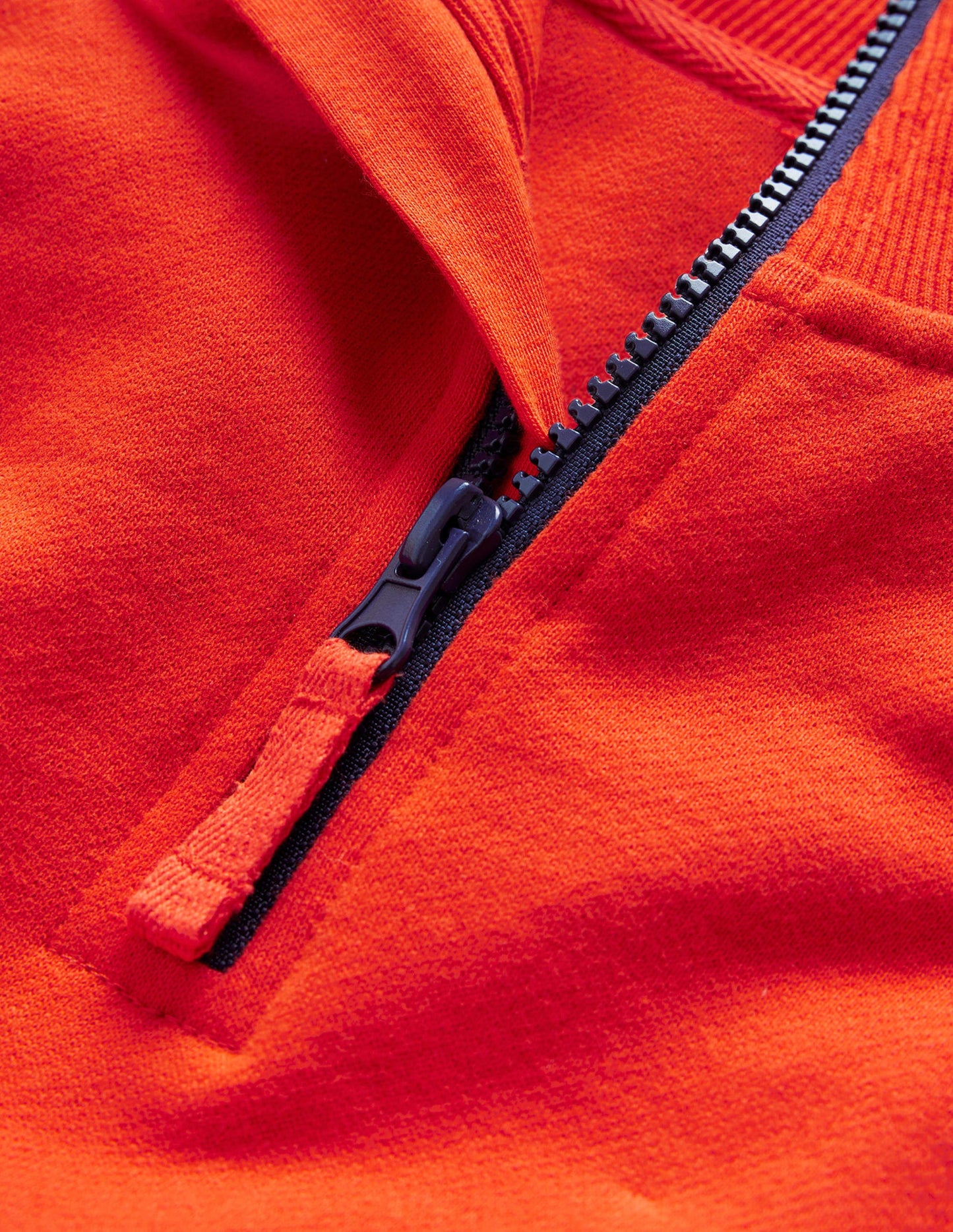 Colourblock Half Zip Sweat-Dahlia Red