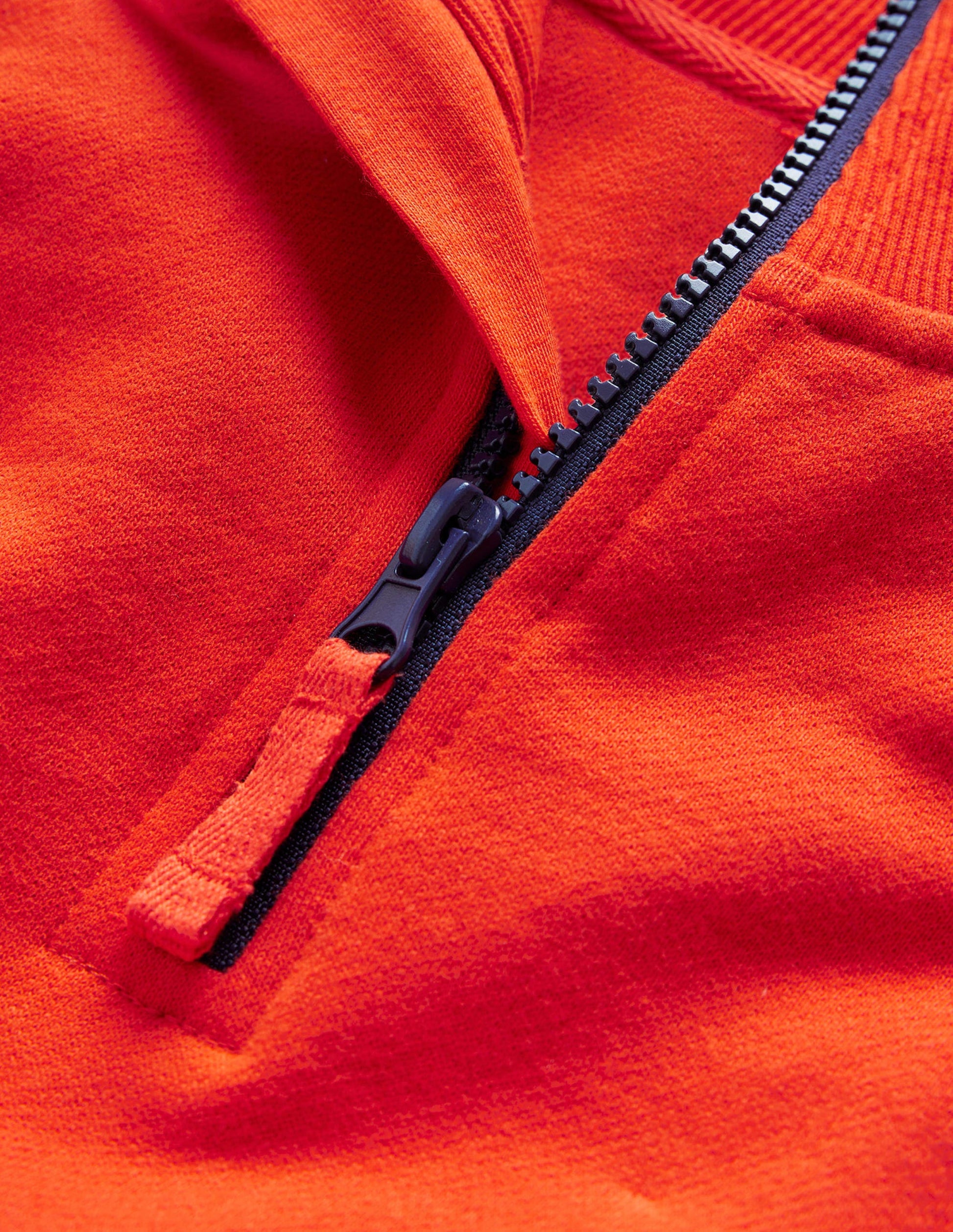 Colourblock Half Zip Sweat-Dahlia Red-3