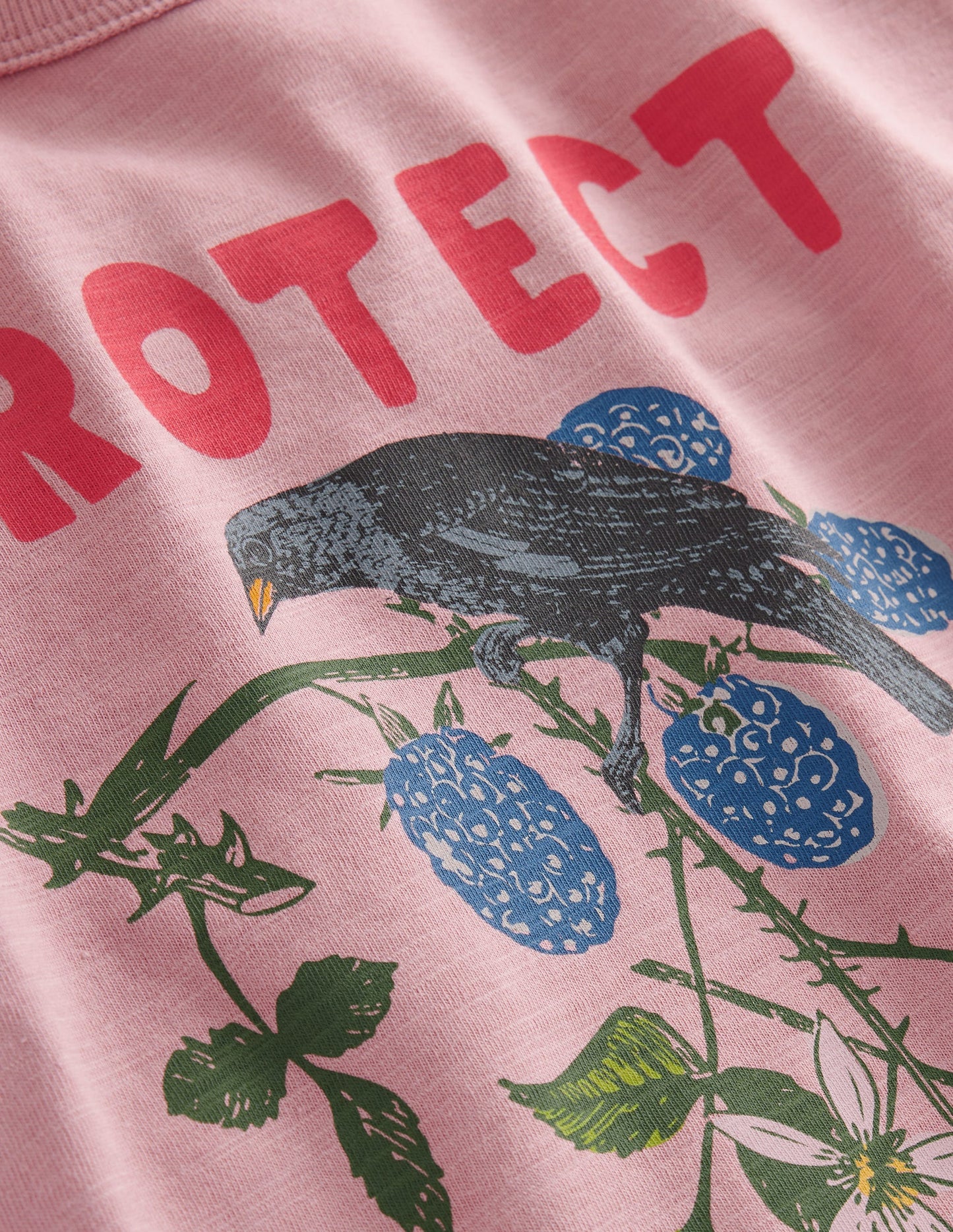 Eco-Print Relaxed T-Shirt-Almond Pink Protect