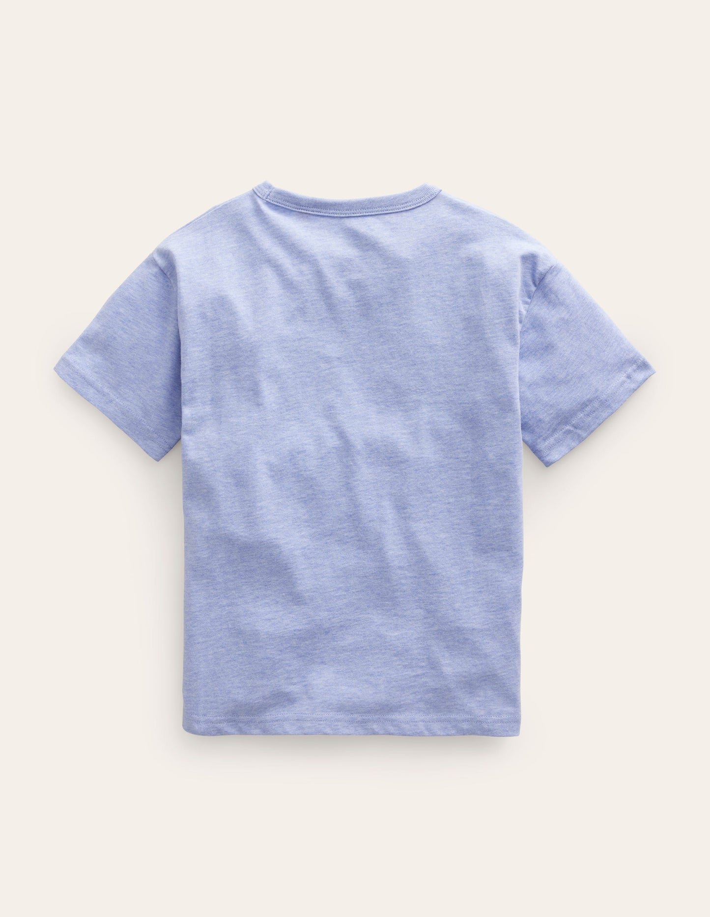 Relaxed Artist-Print T-Shirt-Light Blue Marl