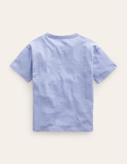 Relaxed Artist-Print T-Shirt-Light Blue Marl-3
