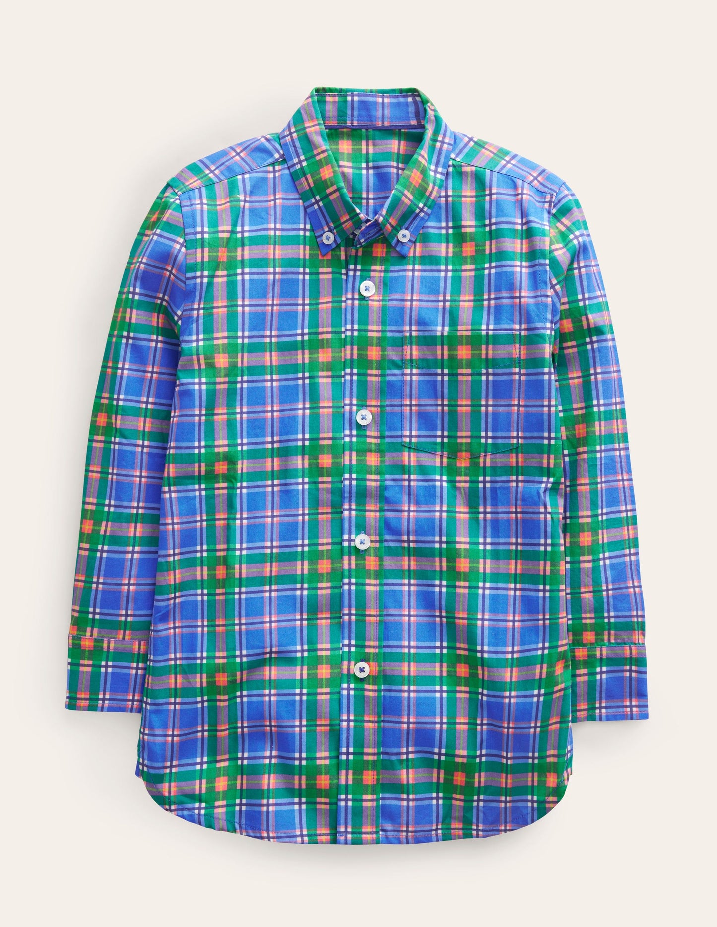 Cotton Shirt-Blue Check