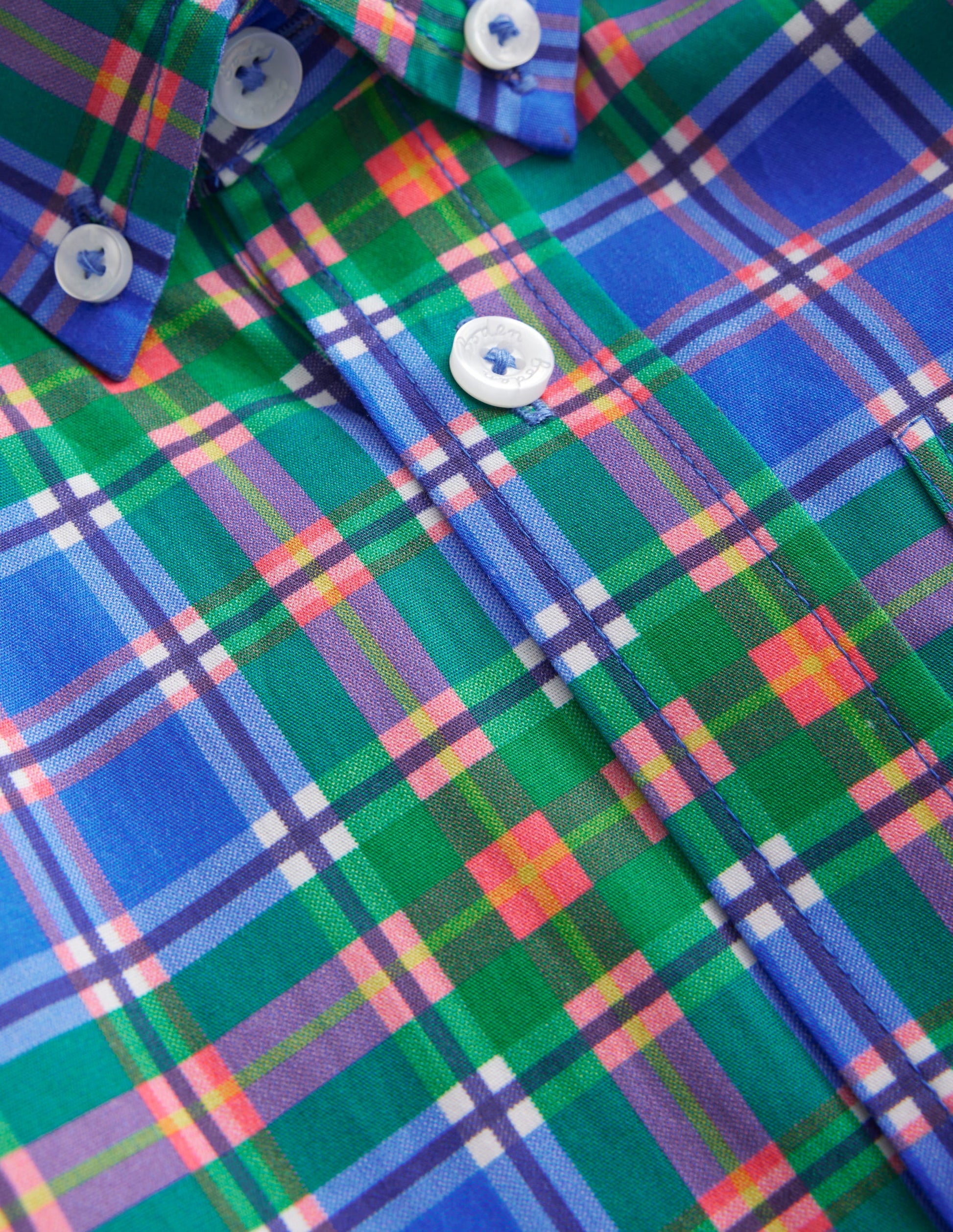 Cotton Shirt-Blue Check-3