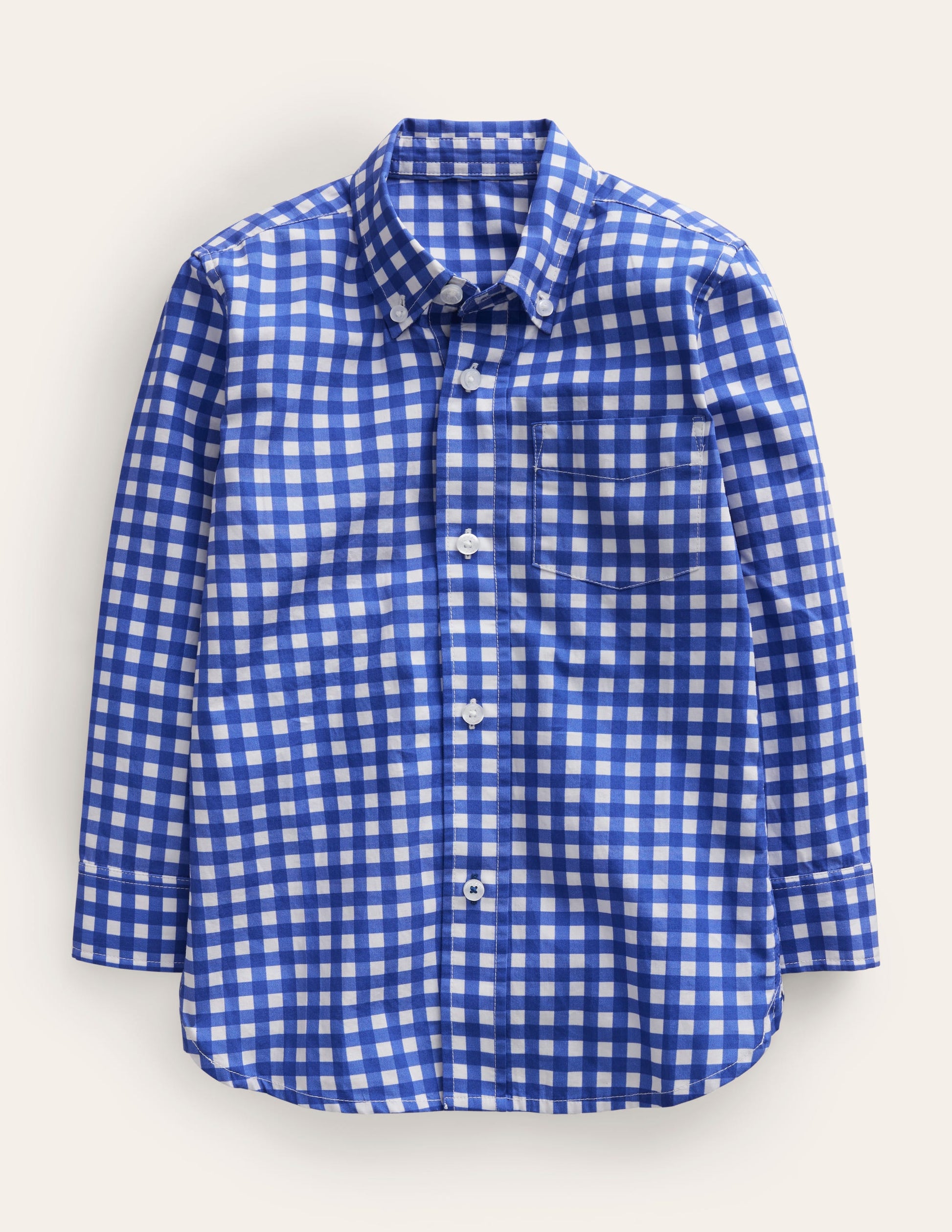 Cotton Shirt-Blue Gingham-1