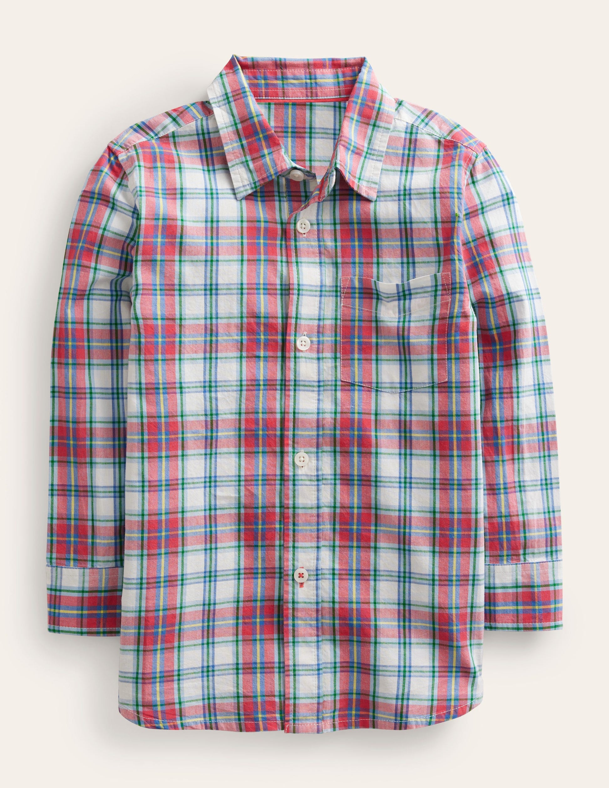 Cotton Shirt-Red Check-1