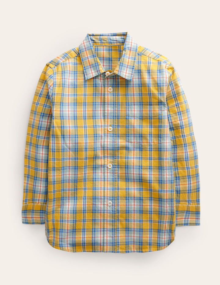 Cotton Shirt-Yellow Check