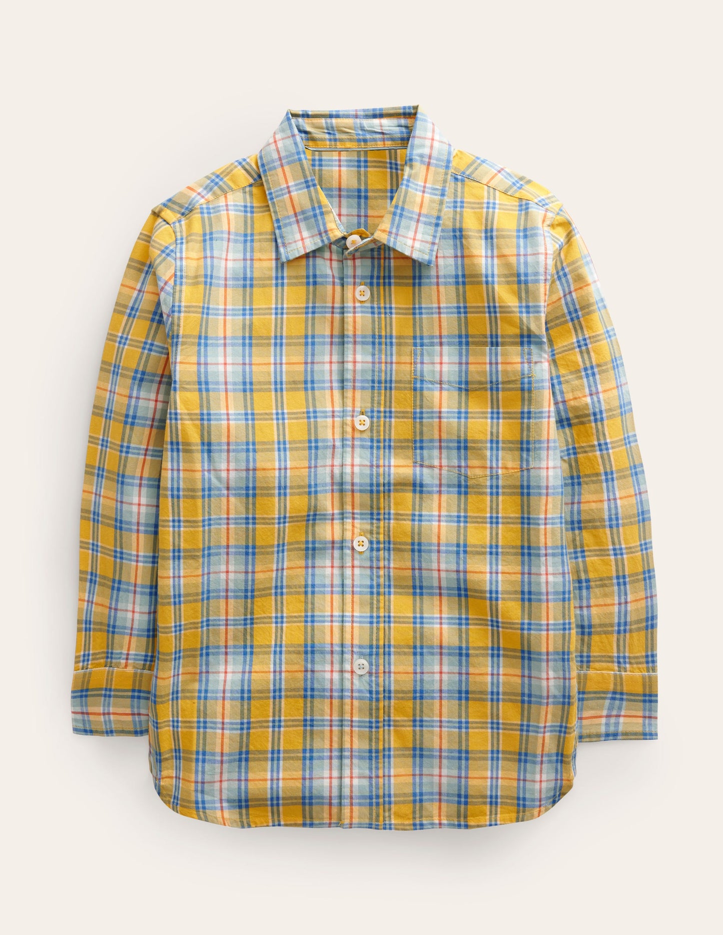 Cotton Shirt-Yellow Check