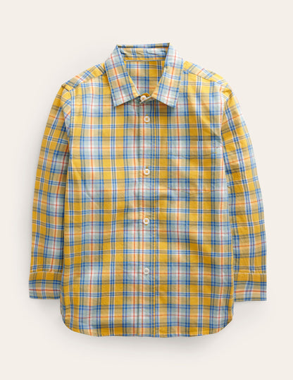 Cotton Shirt-Yellow Check-1