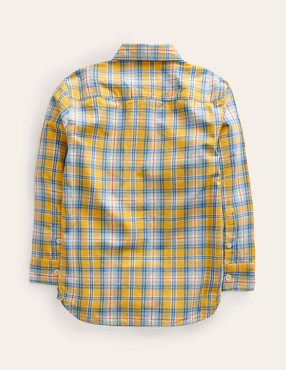Cotton Shirt-Yellow Check-2