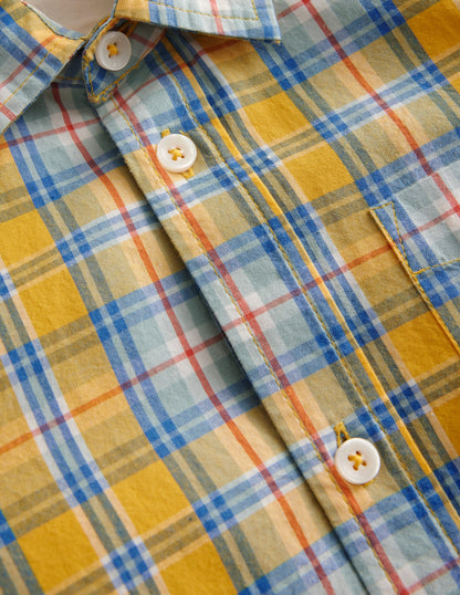 Cotton Shirt-Yellow Check-3