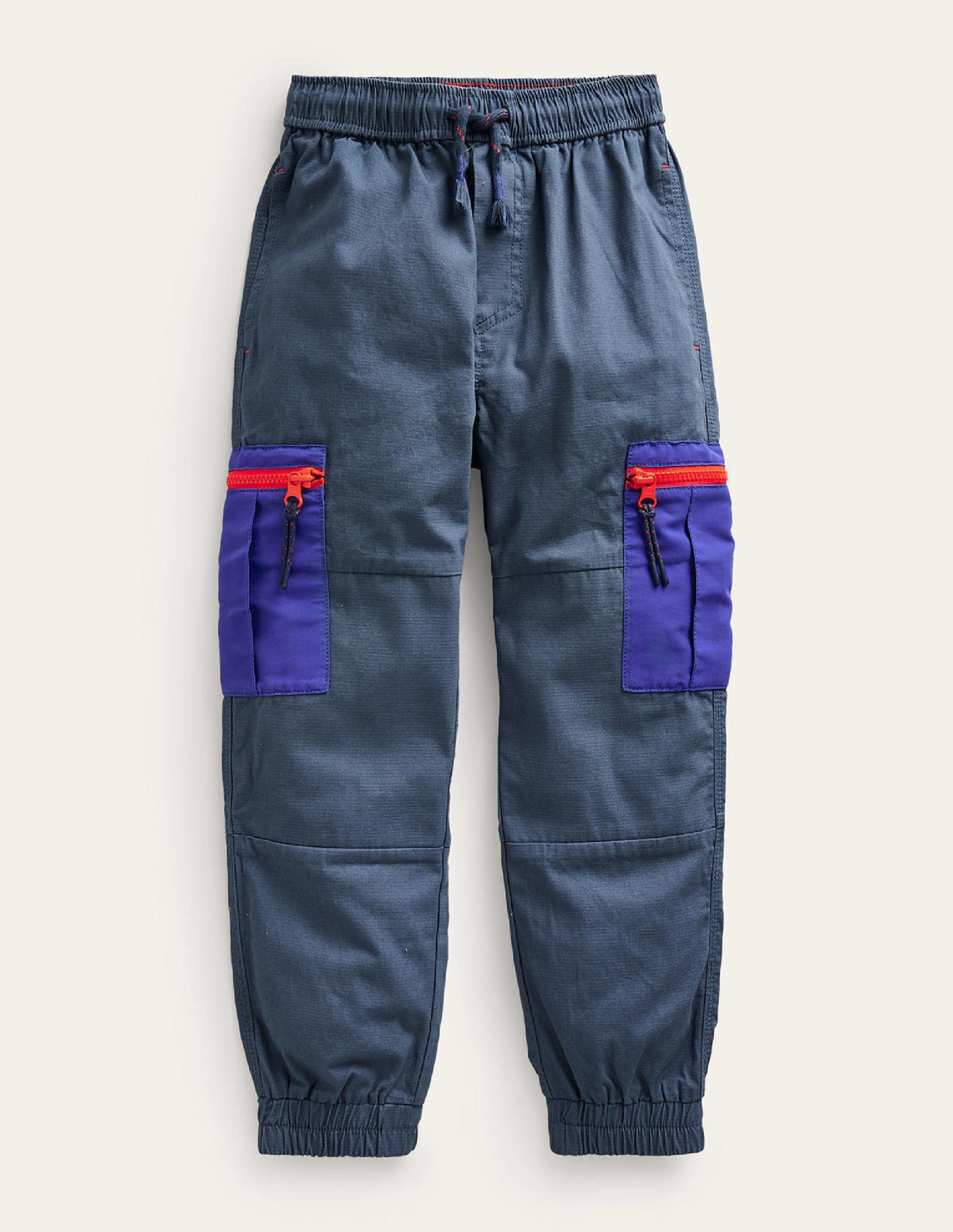 Ripstop Cargo Trousers-Robot Blue-1