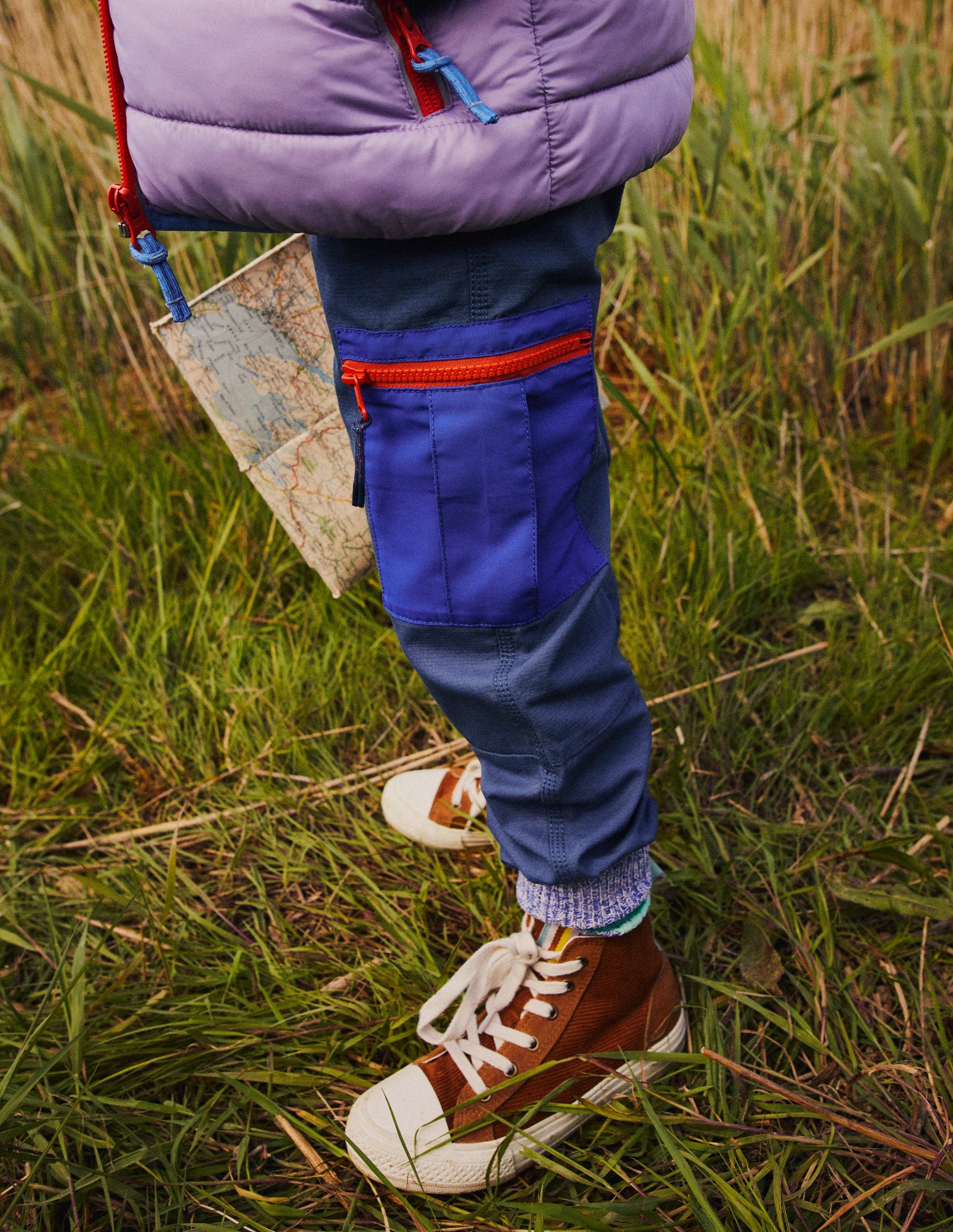 Ripstop Cargo Trousers-Robot Blue-5