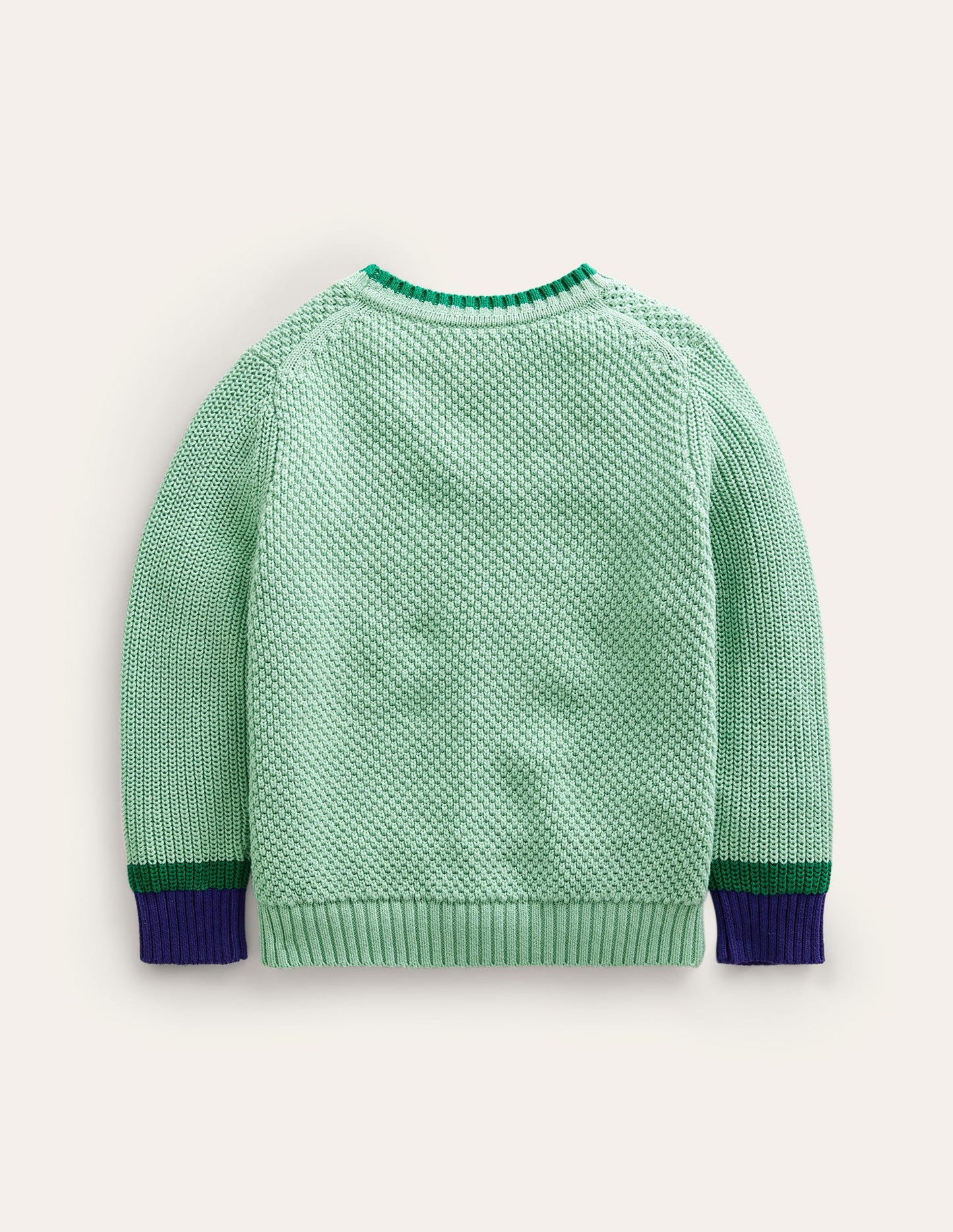 Chunky Cotton Jumper-Opal Green