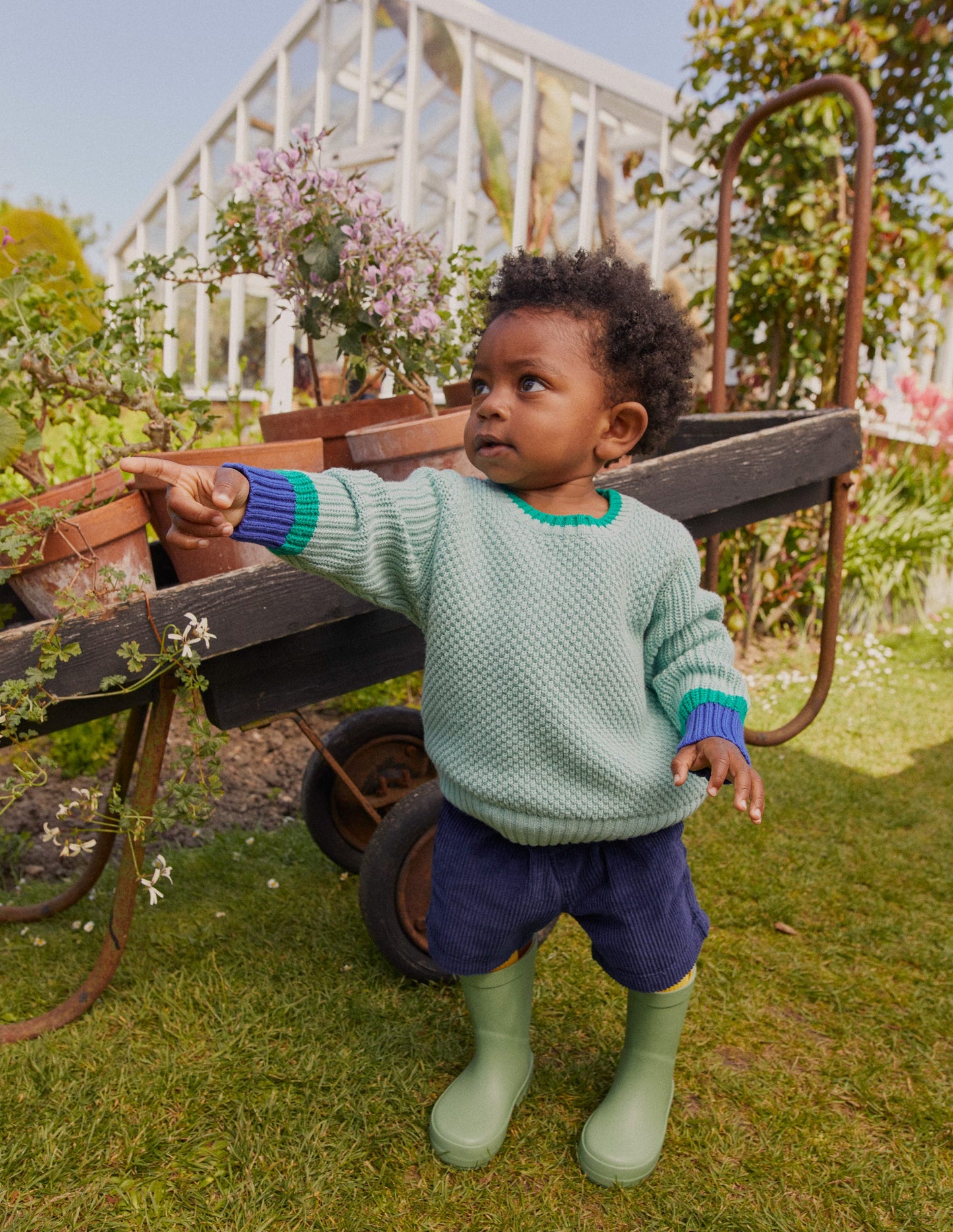 Chunky Cotton Jumper-Opal Green