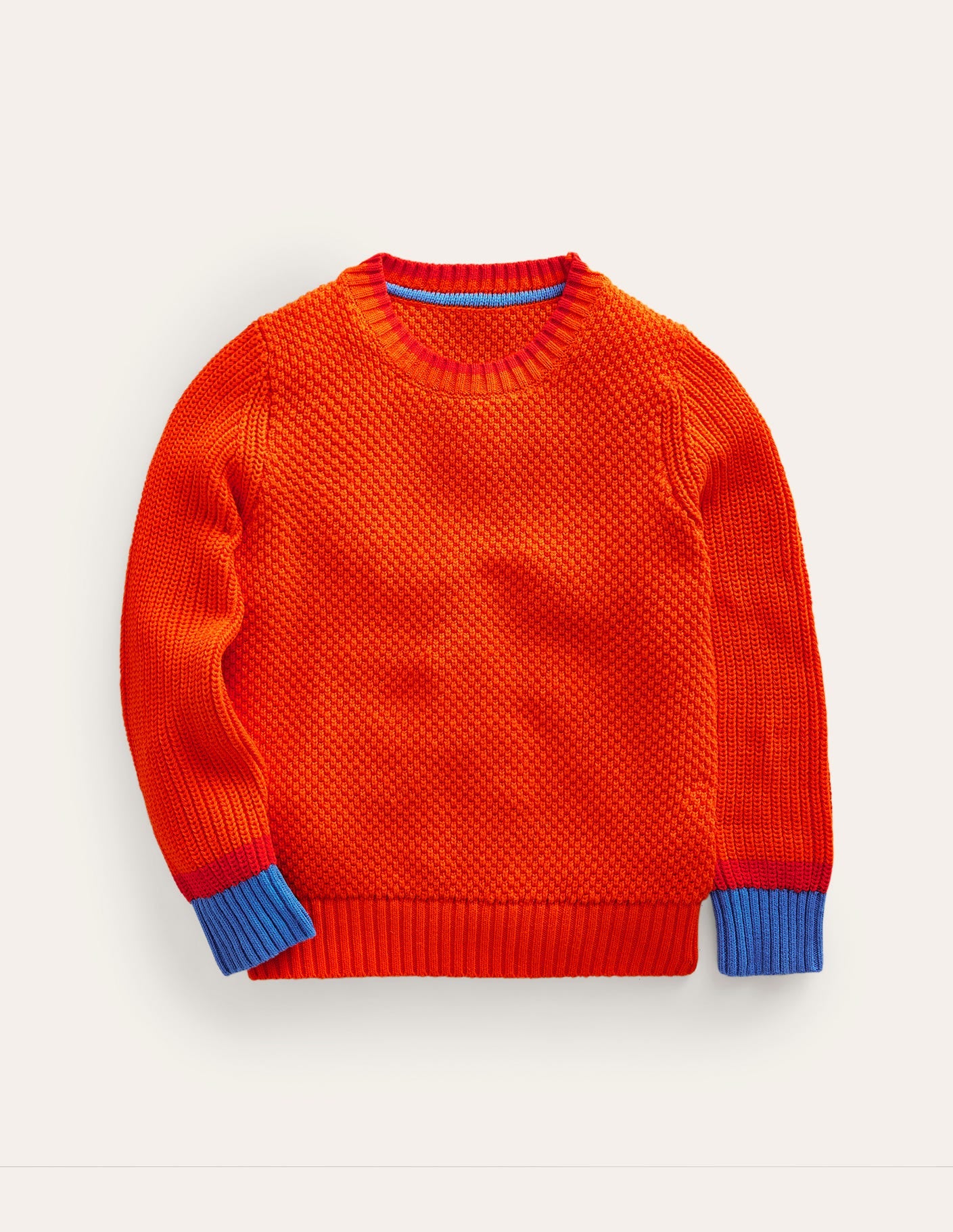 Chunky Cotton Jumper-Mandarin Orange