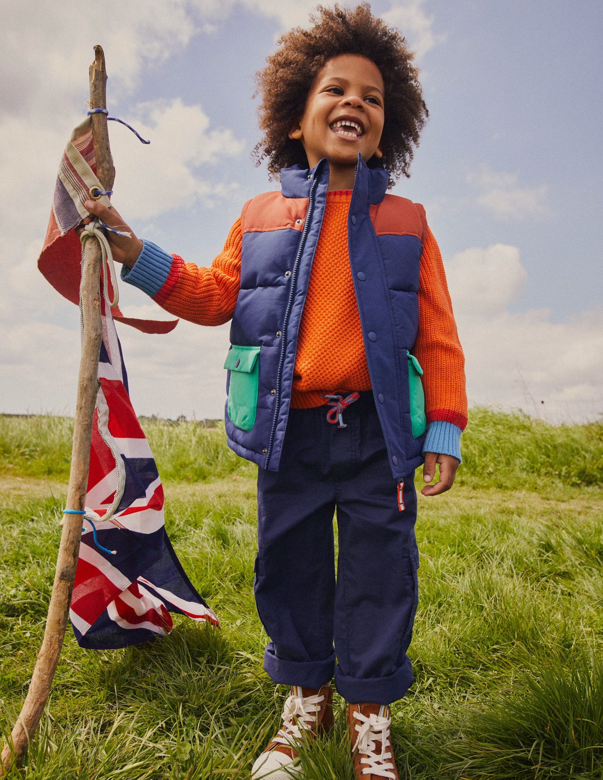 Chunky Cotton Jumper-Mandarin Orange-4