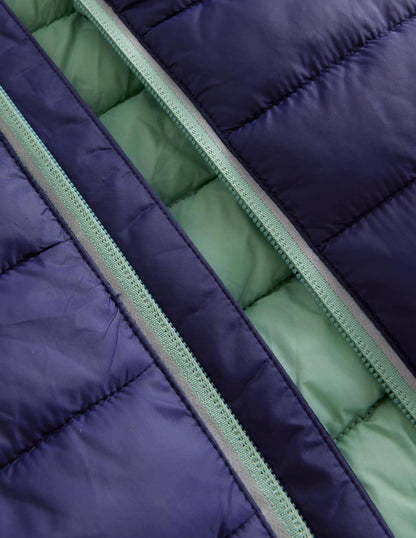 Pack-away Padded Jacket-Navy