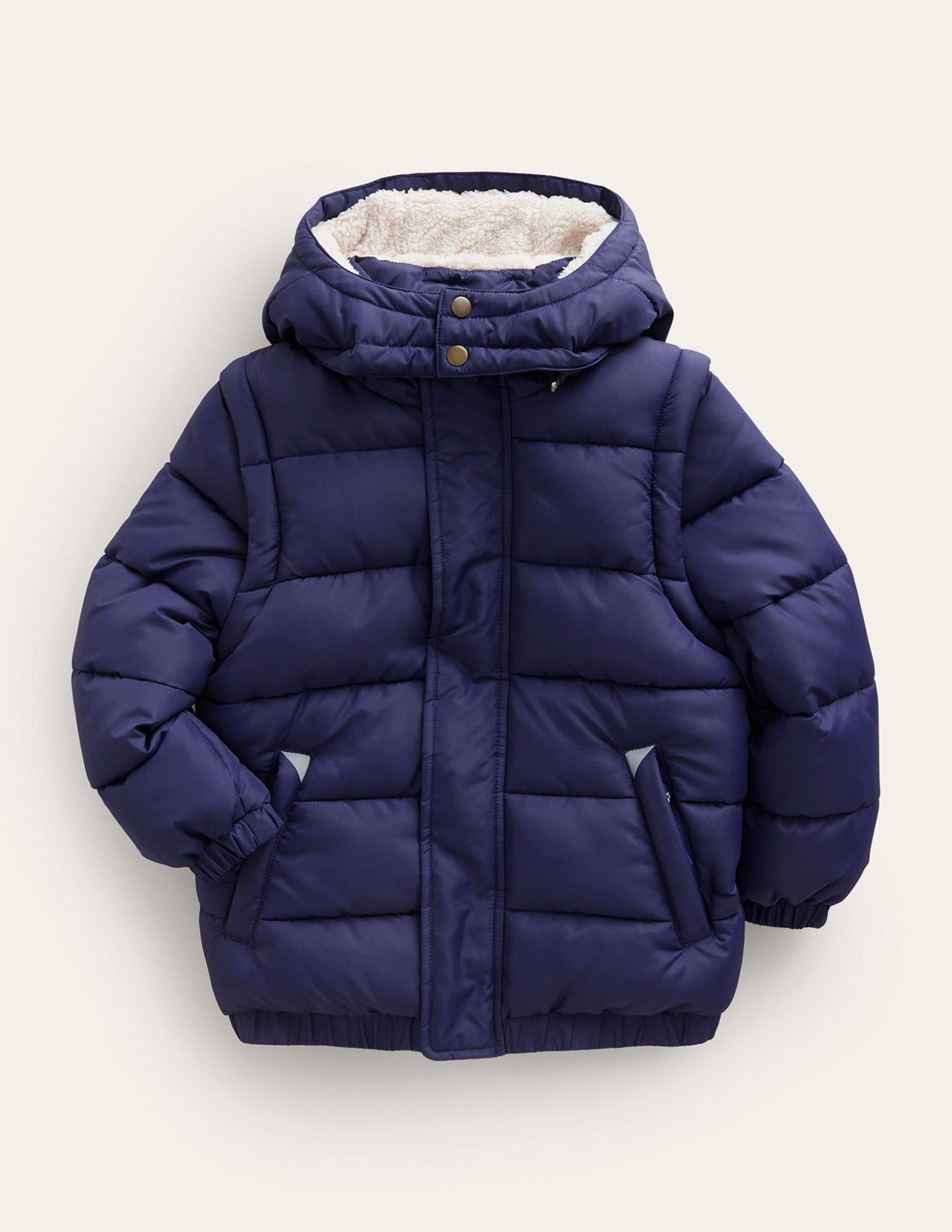 2-in-1 Padded Coat-French Navy - Image 1