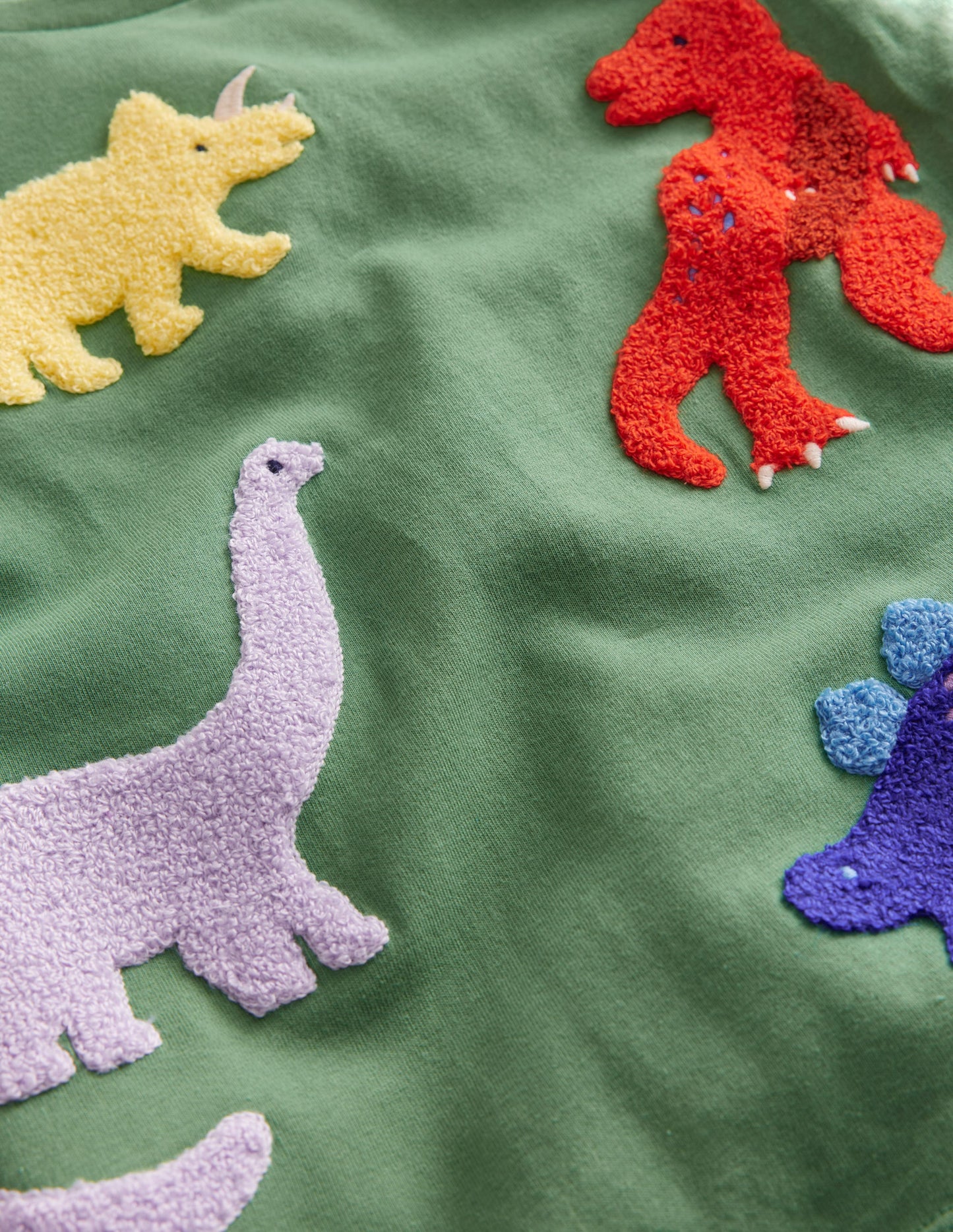 Dinosaur-Print Bouclé T-Shirt-Rosemary Dinosaurs