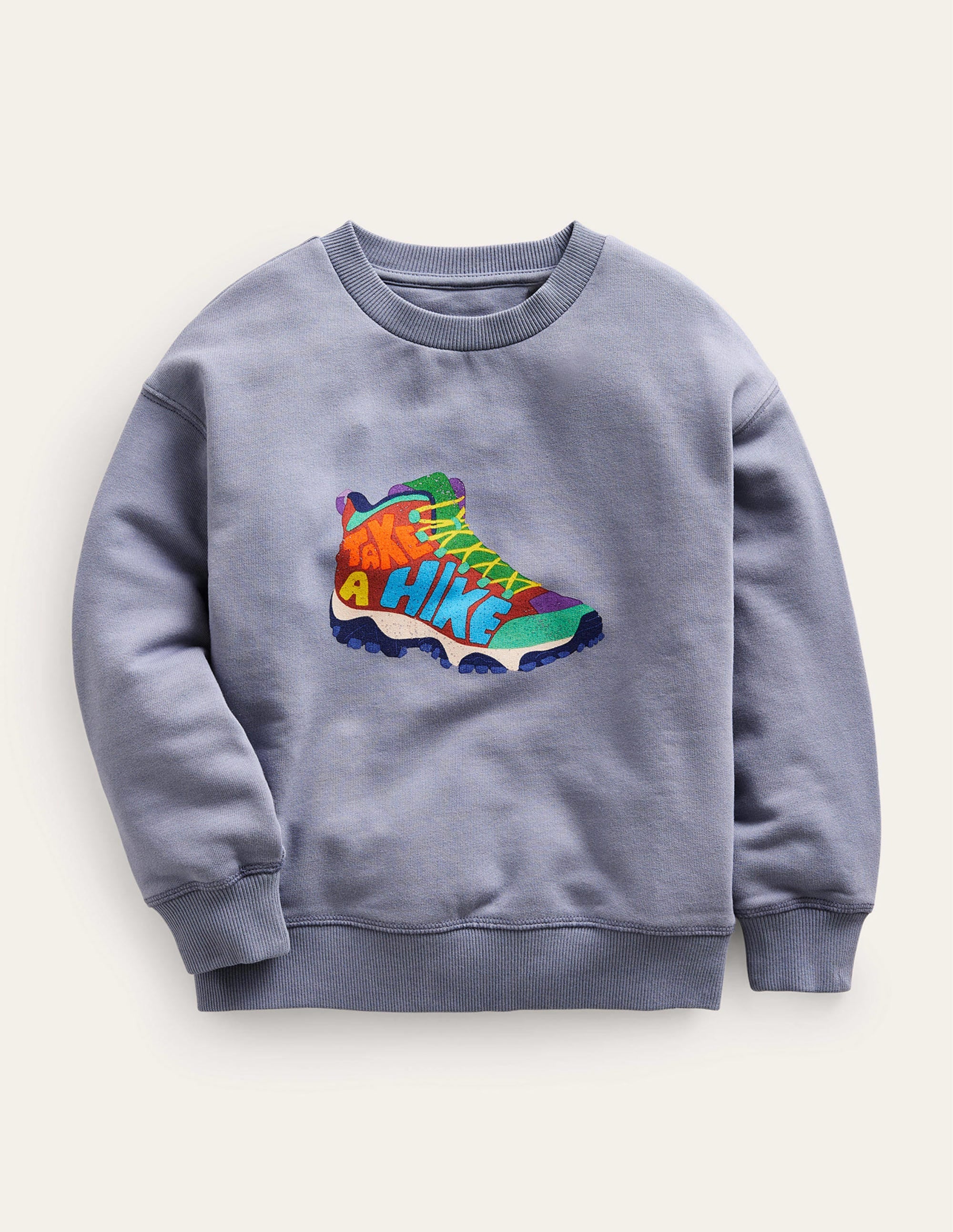 Garment Dye Logo Sweatshirt-Grey Hiking Boot - Image 1