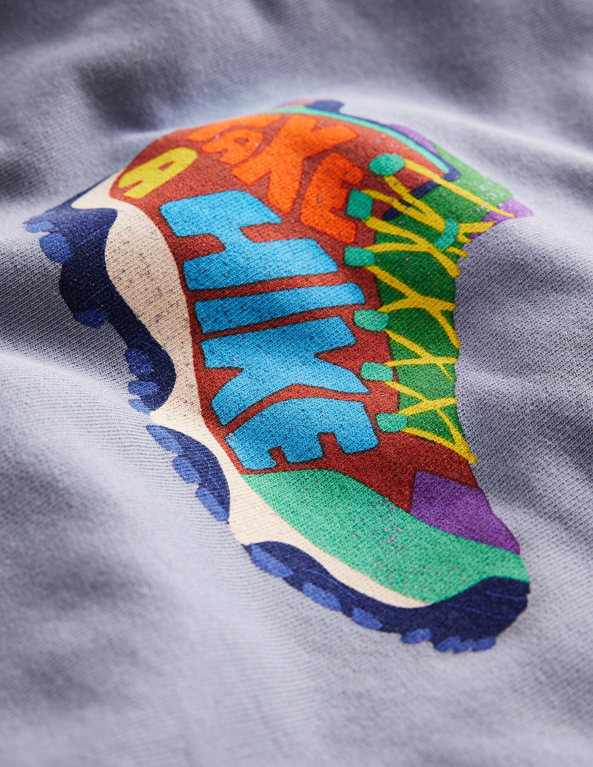 Garment Dye Logo Sweatshirt-Grey Hiking Boot-3