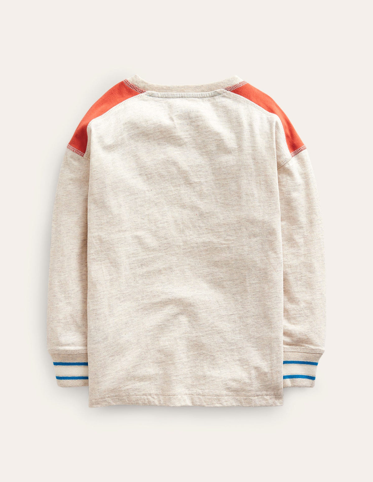 Textured Detail T-shirt-Oatmeal Marl-2