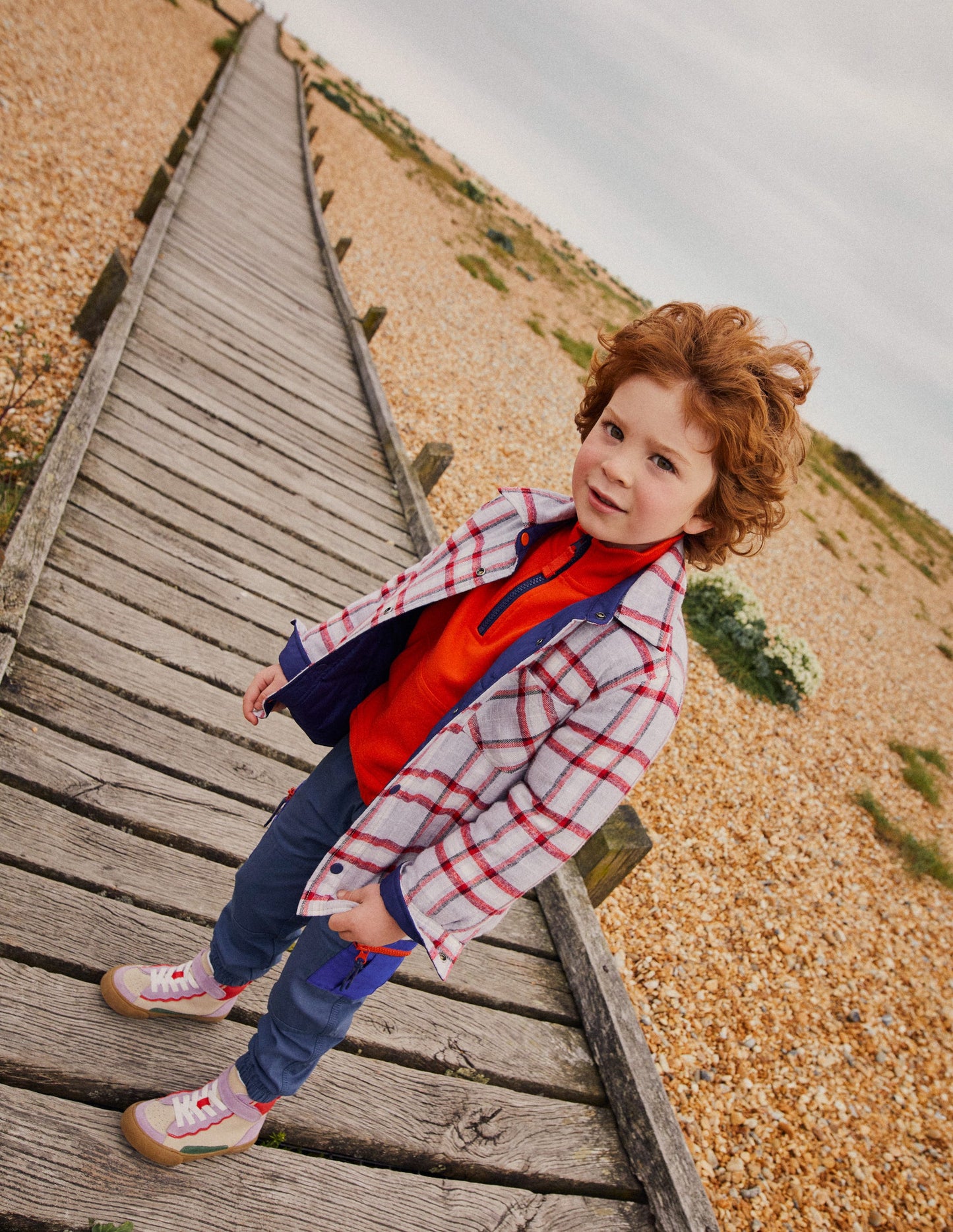 Reversible Quilted Shacket-College Navy