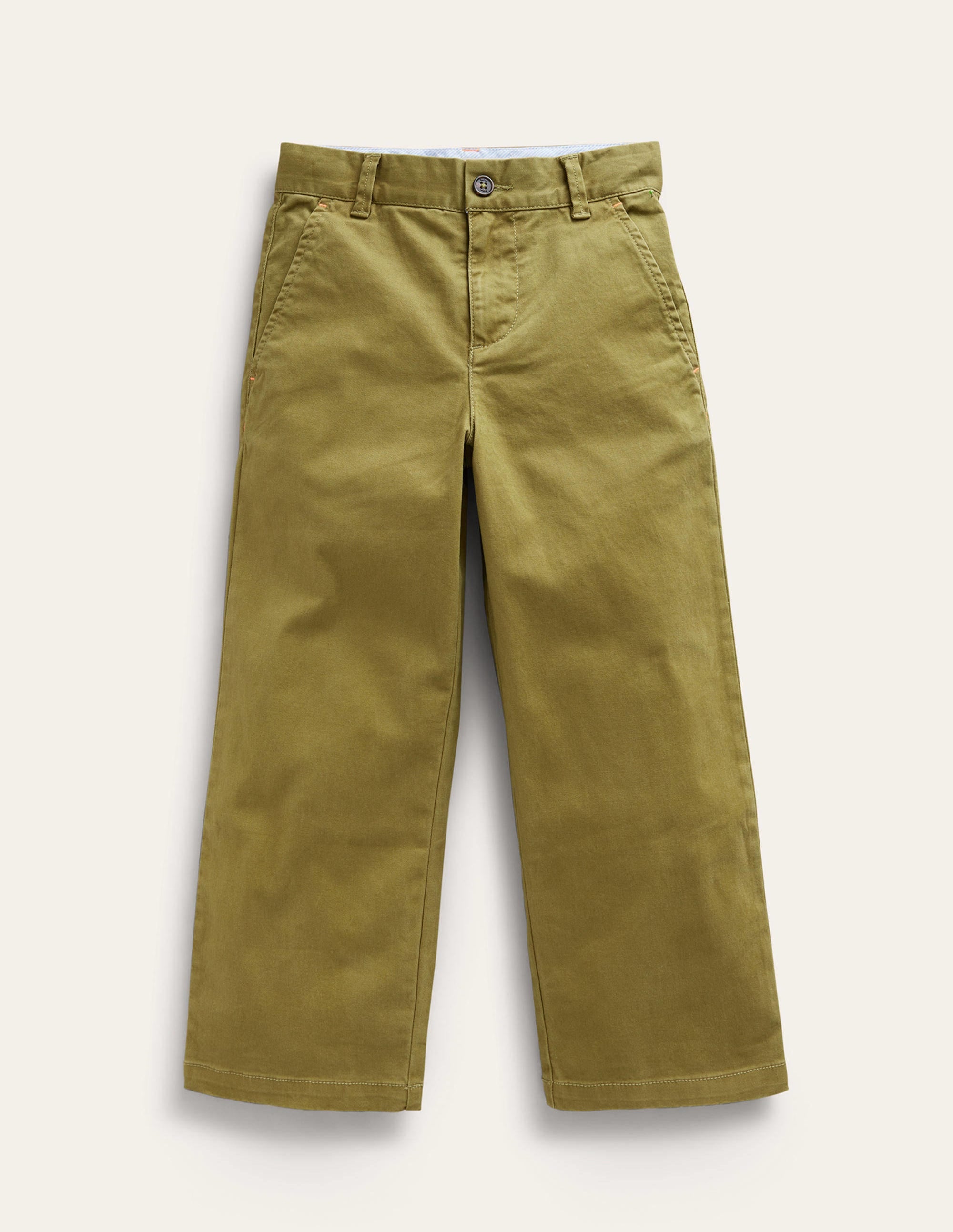 Straight Leg Chinos-Green Olive - Image 1