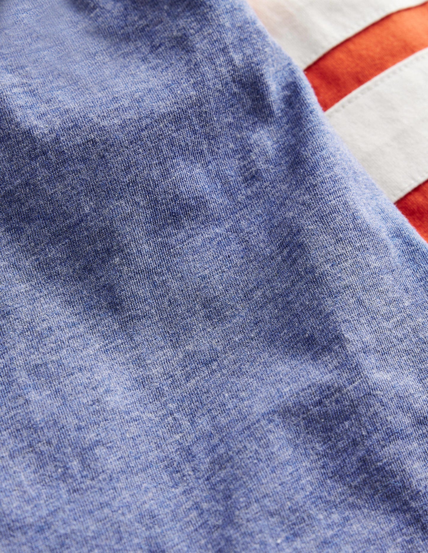 Colourblock Raglan T-shirt-Blue/Green/Orange Marl