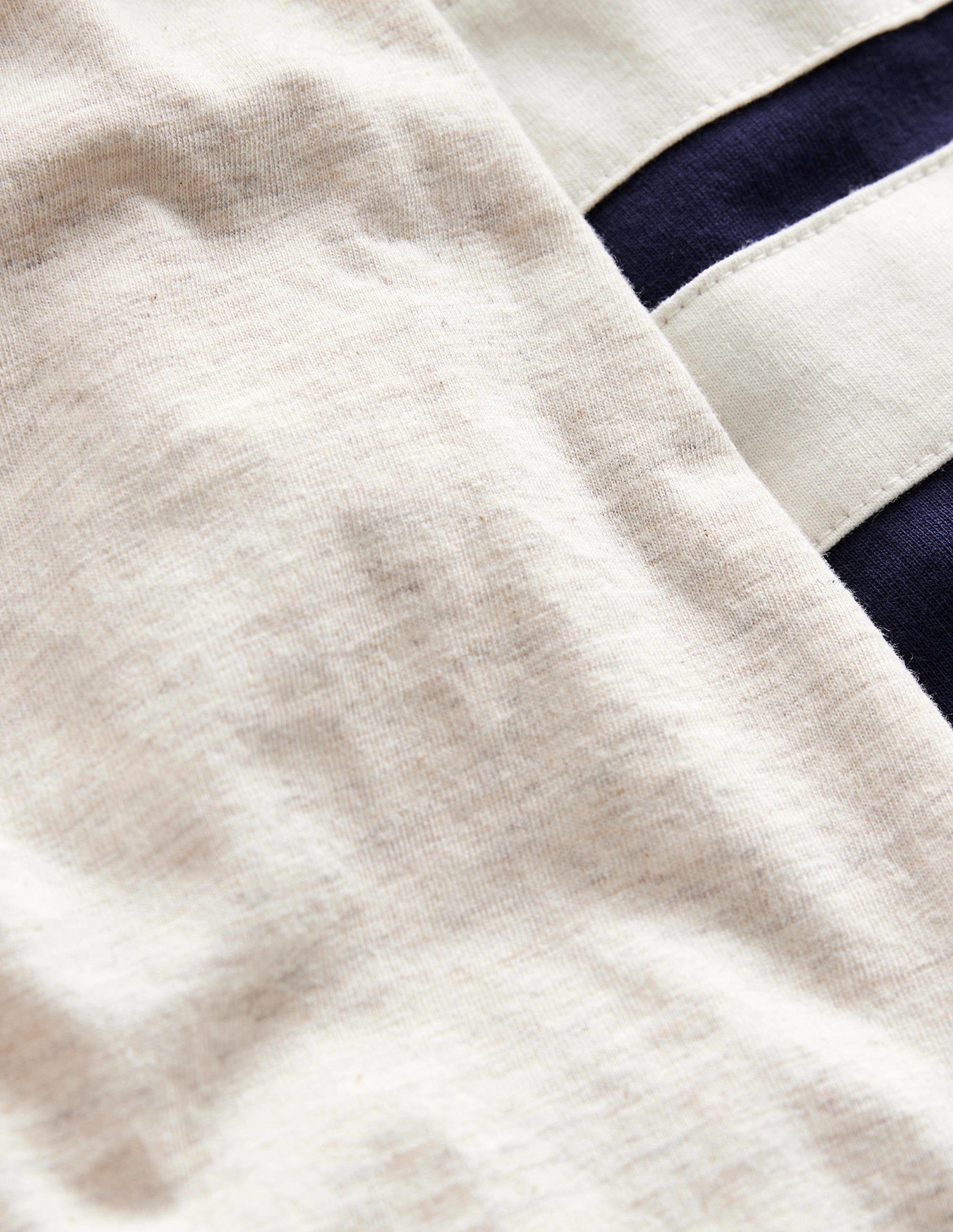 Colourblock Raglan T-shirt-Oatmeal/Navy/Berry Marl - Image 3