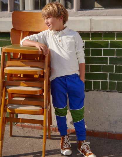 Slim Sporty Joggers-Brilliant Blue-1