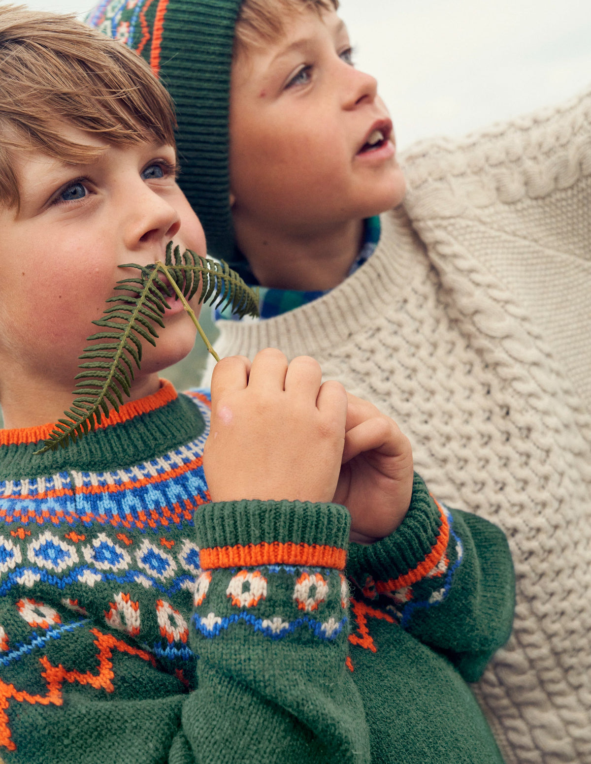 Graphic Fair Isle Jumper-Monster Green Marl - Image 5