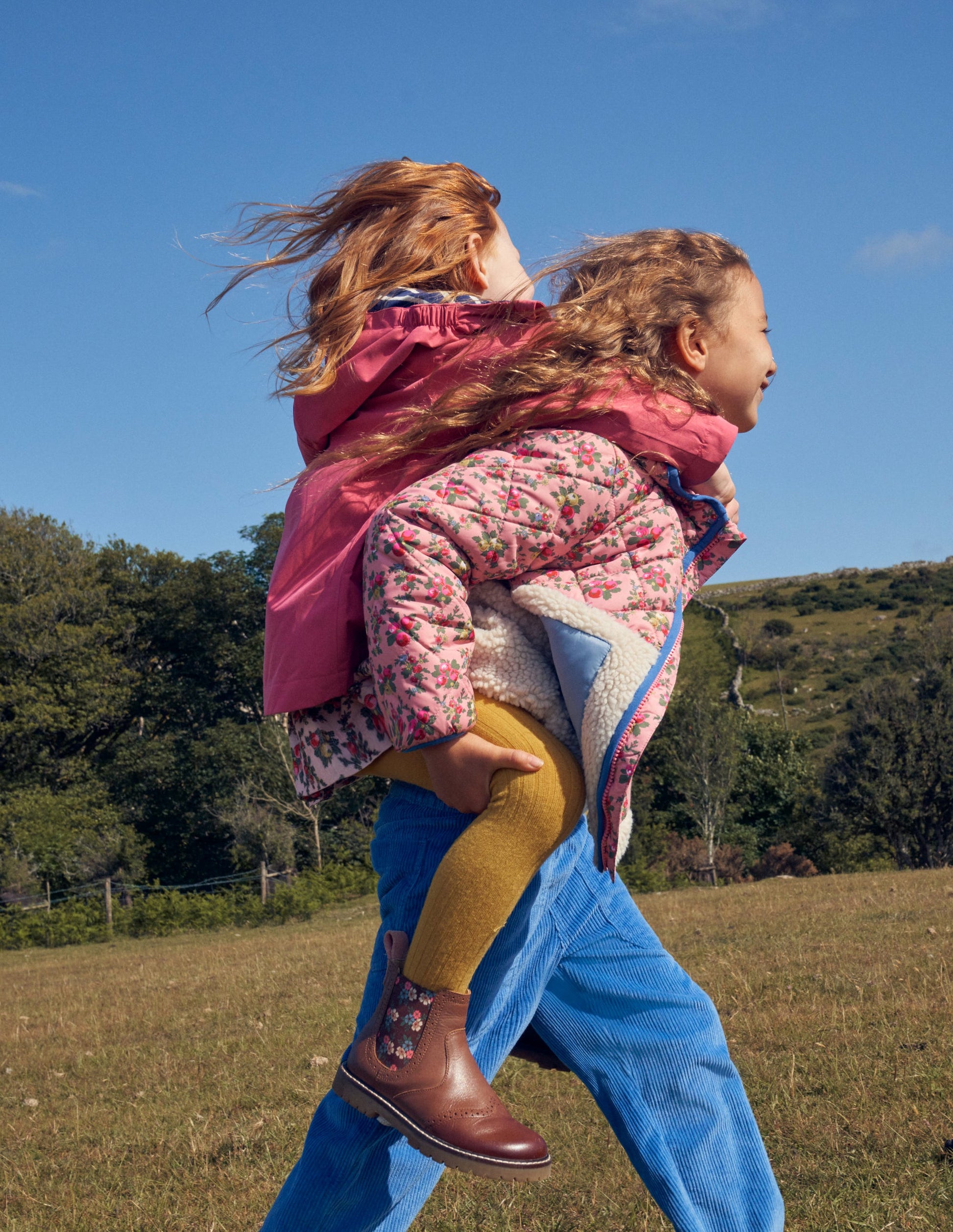 Chunky Pull-on Cord Trousers-Delft Blue-4