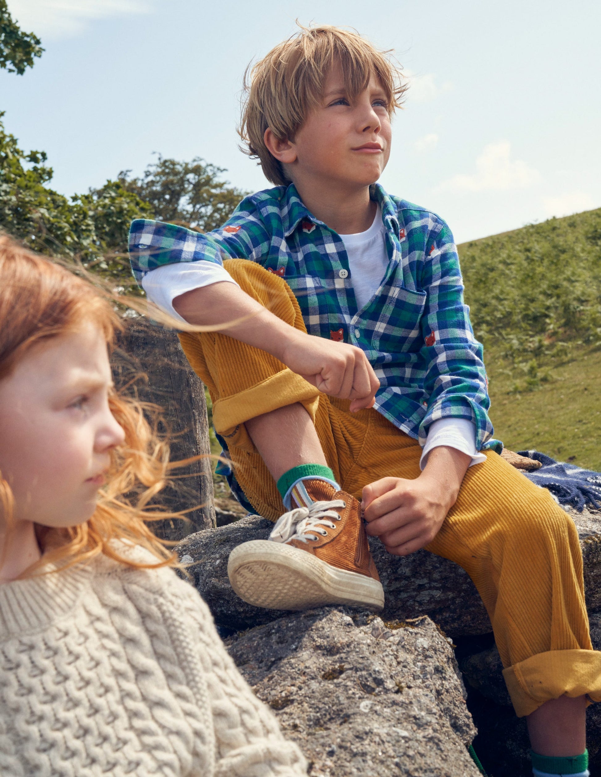 Chunky Pull-on Cord Trousers-Brioche-4