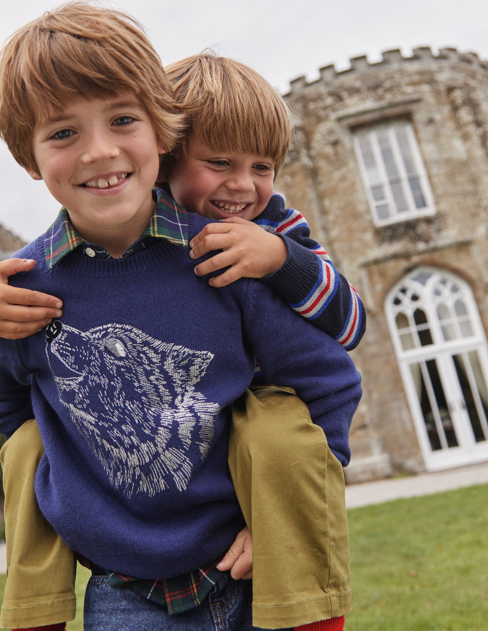 Fun Cosy Jumper-French Navy Wolf-4