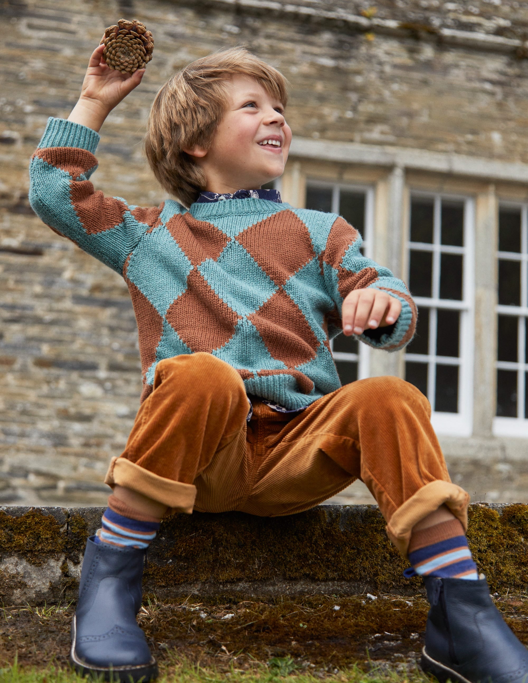 Argyle Jumper-Green Smoke - Image 4