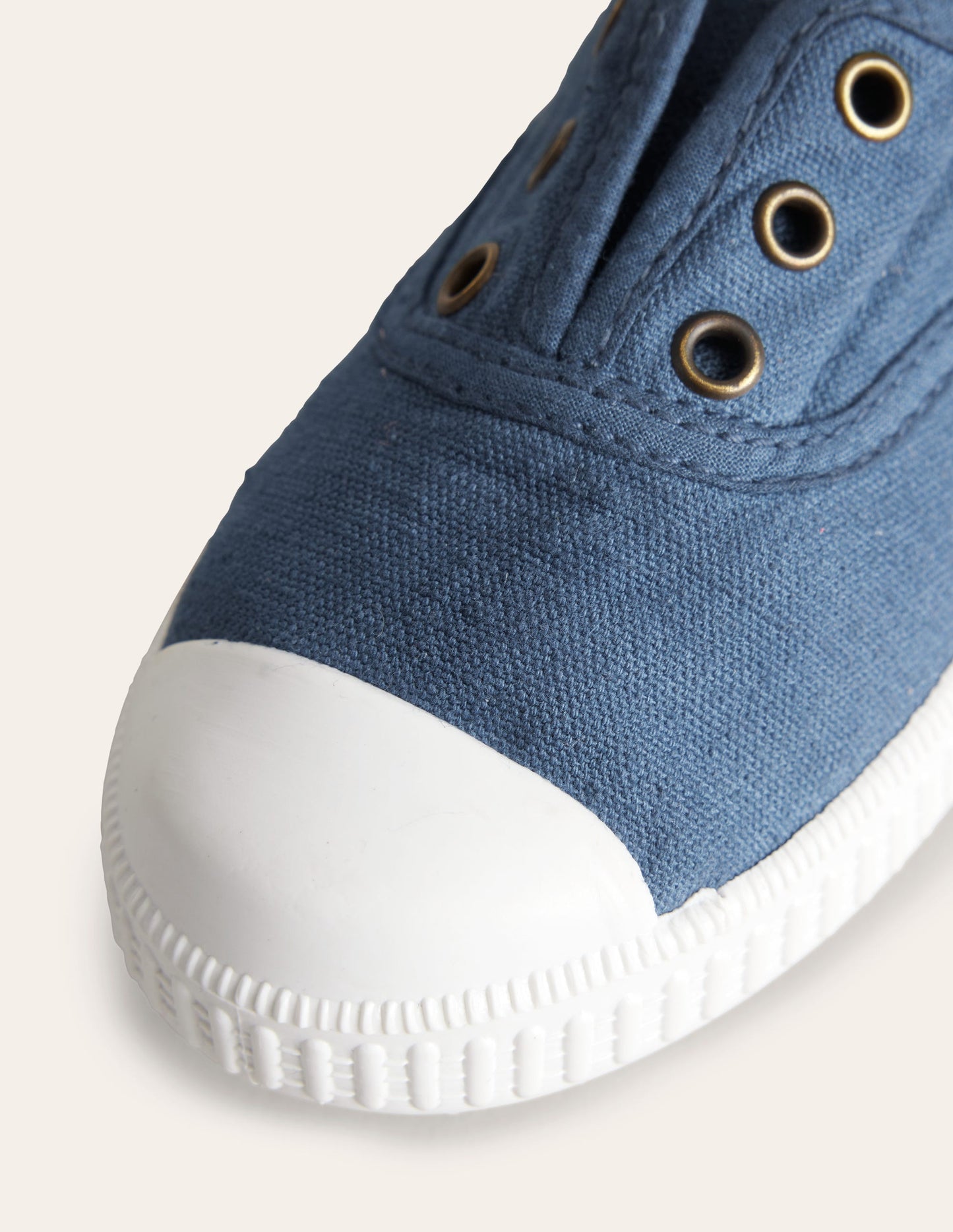 Laceless Canvas Pull-ons-College Navy