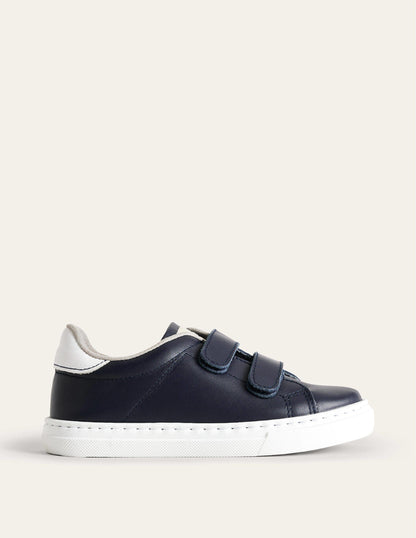Double Strap Low Tops-Navy-1