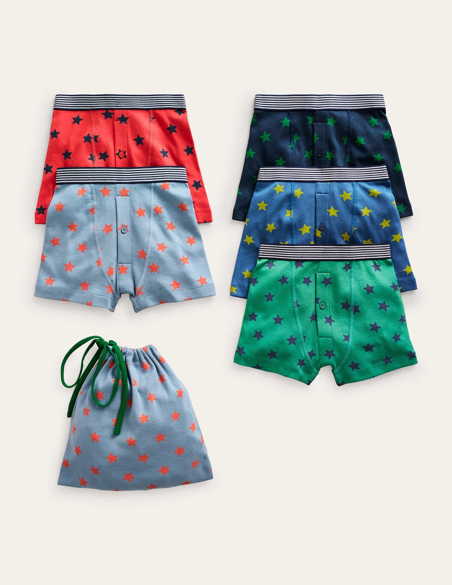 Boxers 5 Pack-Multi Stars