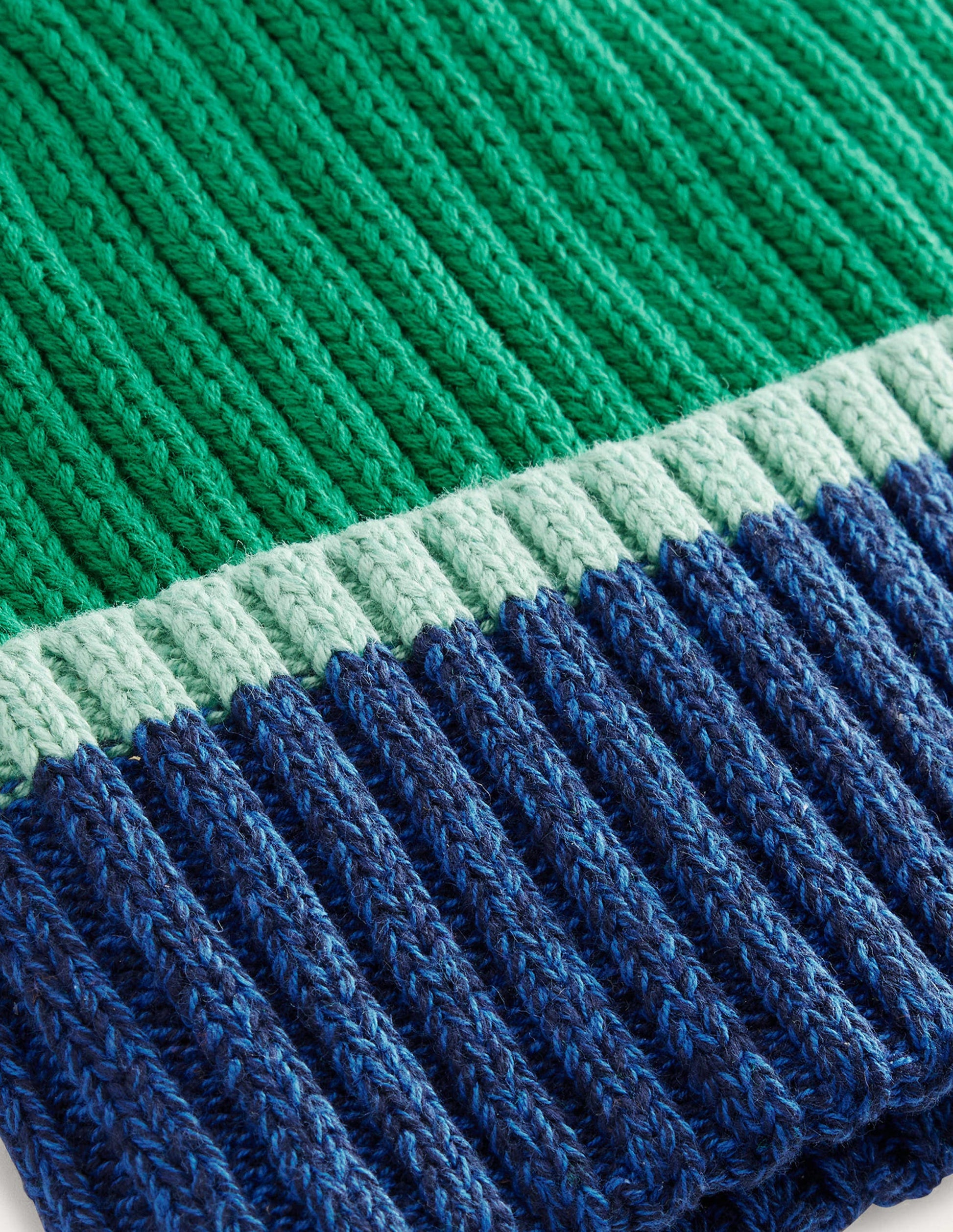 Colour Block Beanie-Meadow Green-2