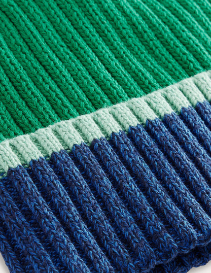 Colour Block Beanie-Meadow Green-2