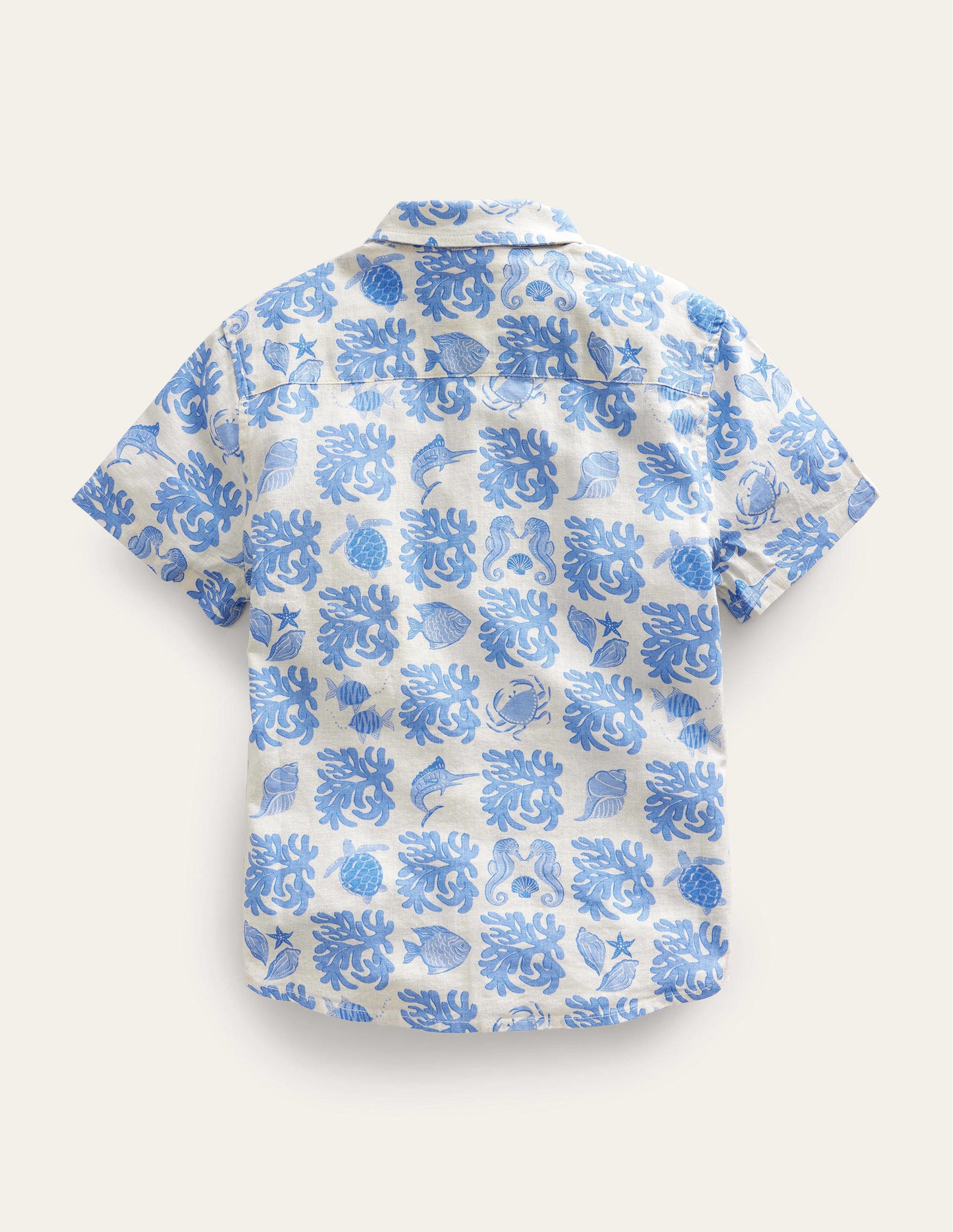 Cotton Linen Shirt-Provence Lagoon-2