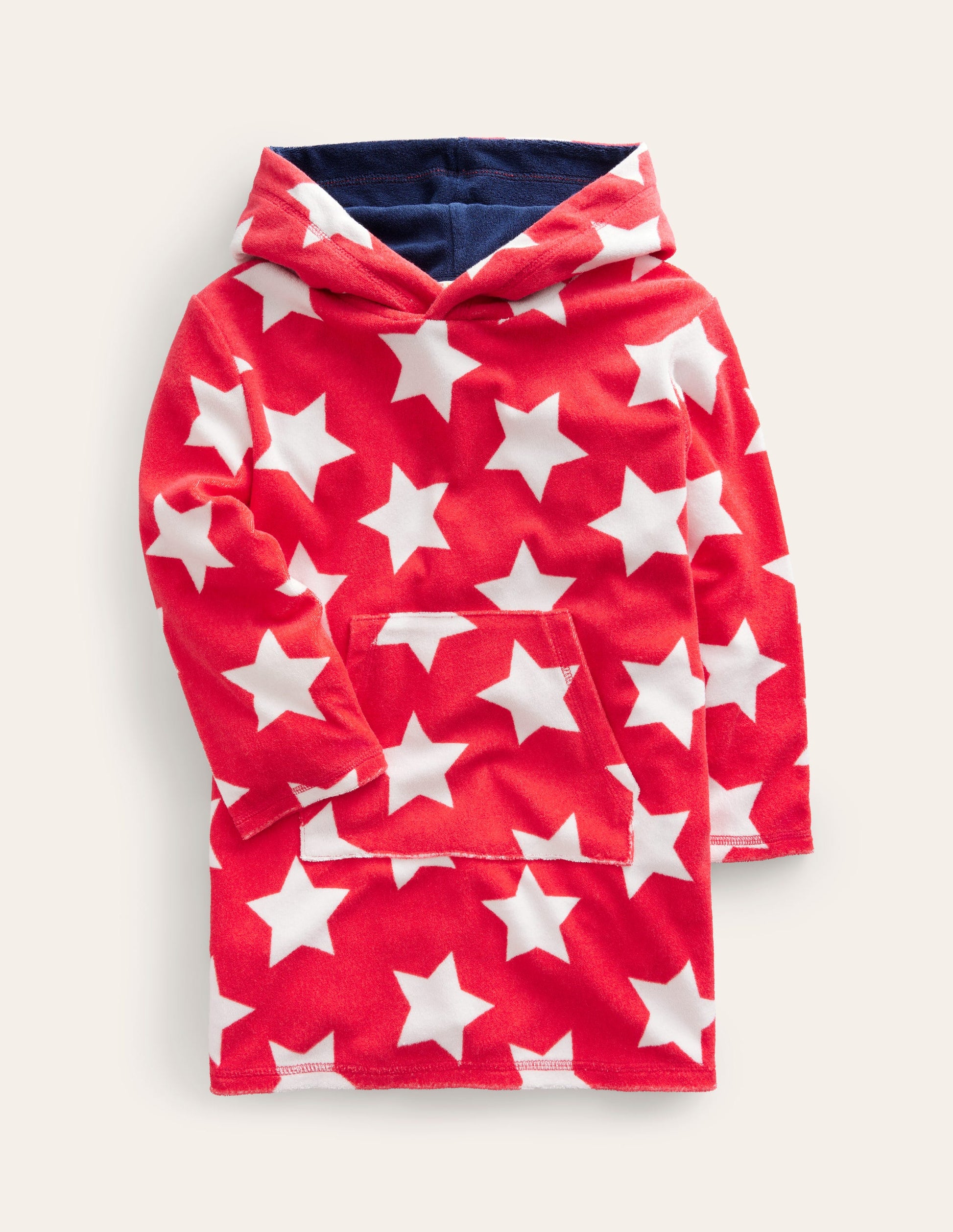 Towelling Throw-on-Red Star-1
